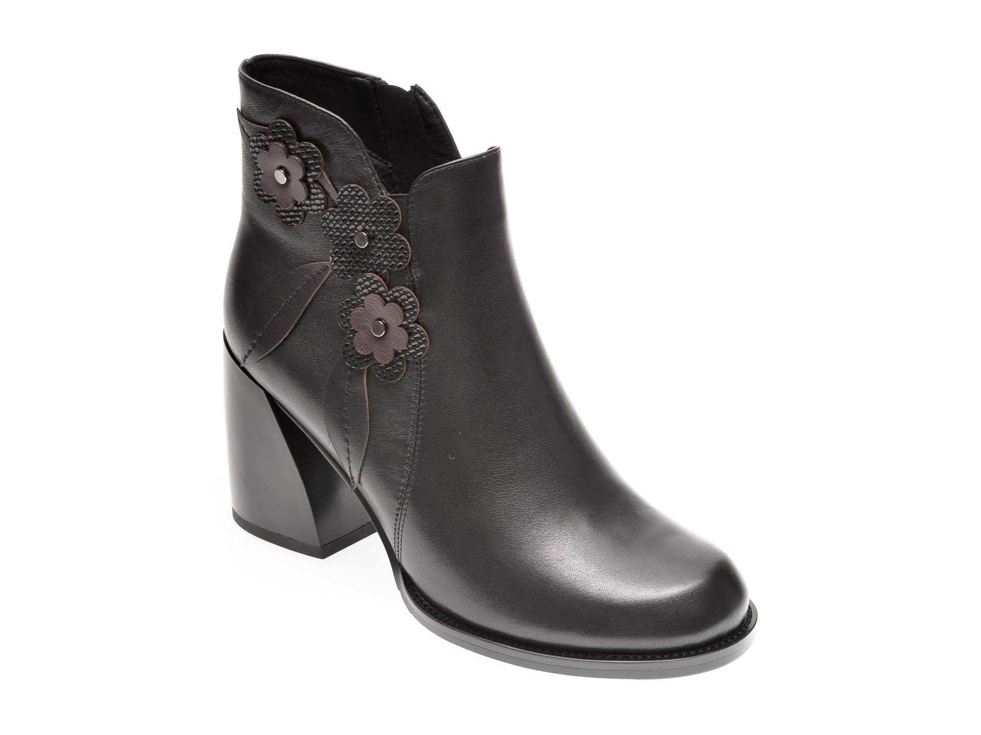 Botine FLAVIA PASSINI negre, 1R06146, din piele naturala