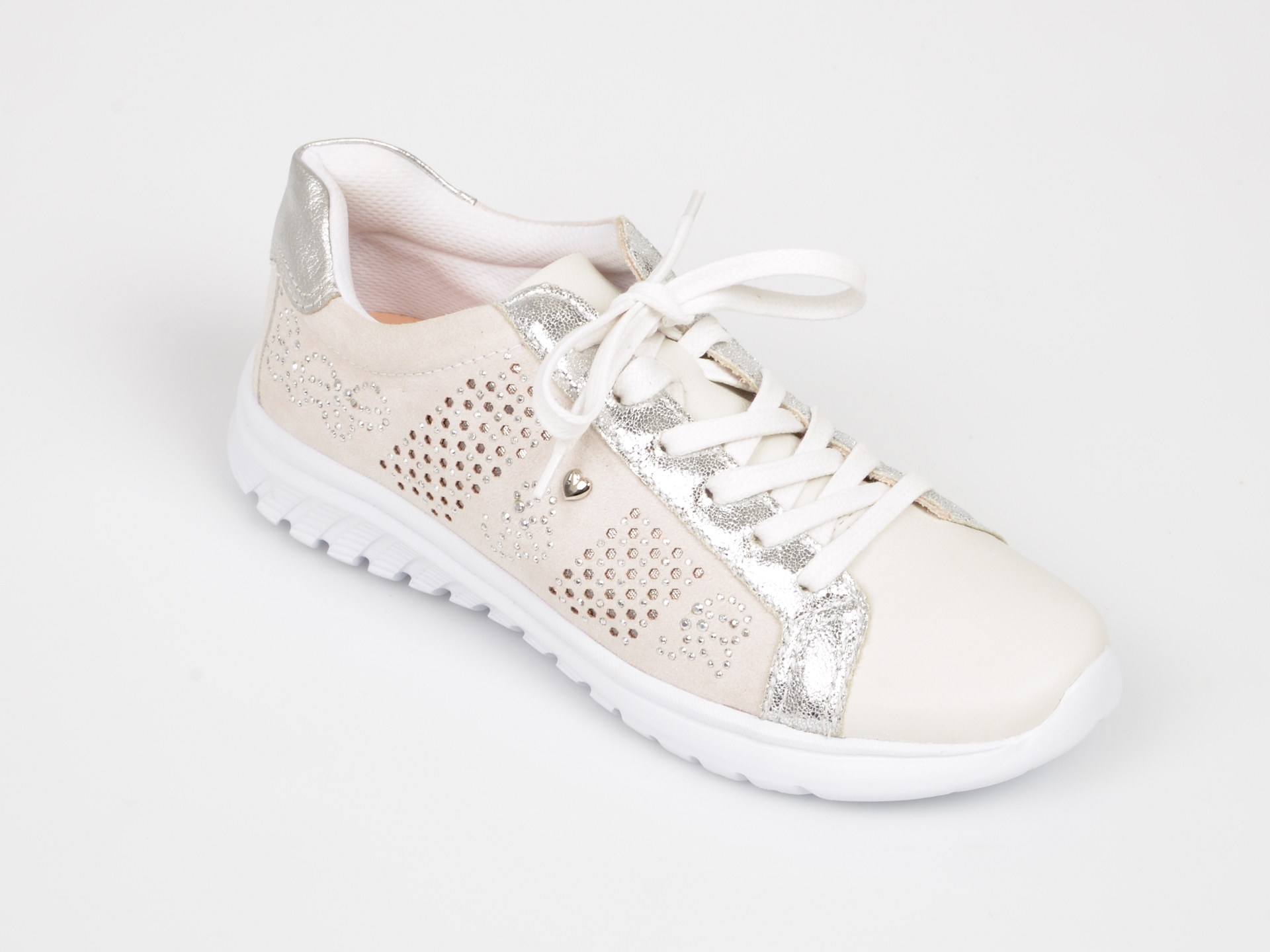 Pantofi sport FLAVIA PASSINI albi, 294301, din piele naturala