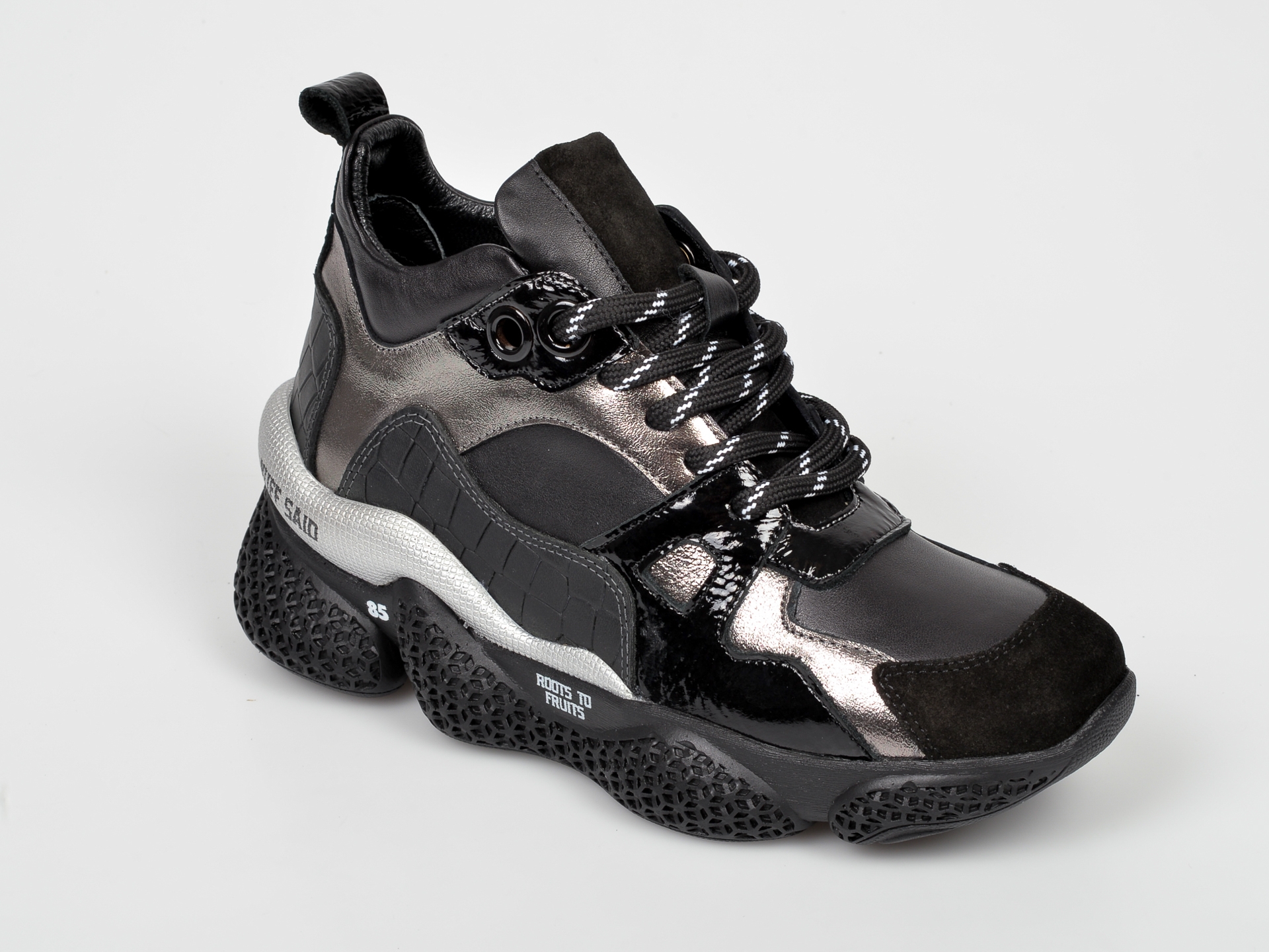 Pantofi sport FLAVIA PASSINI negre, 3082, din piele naturala
