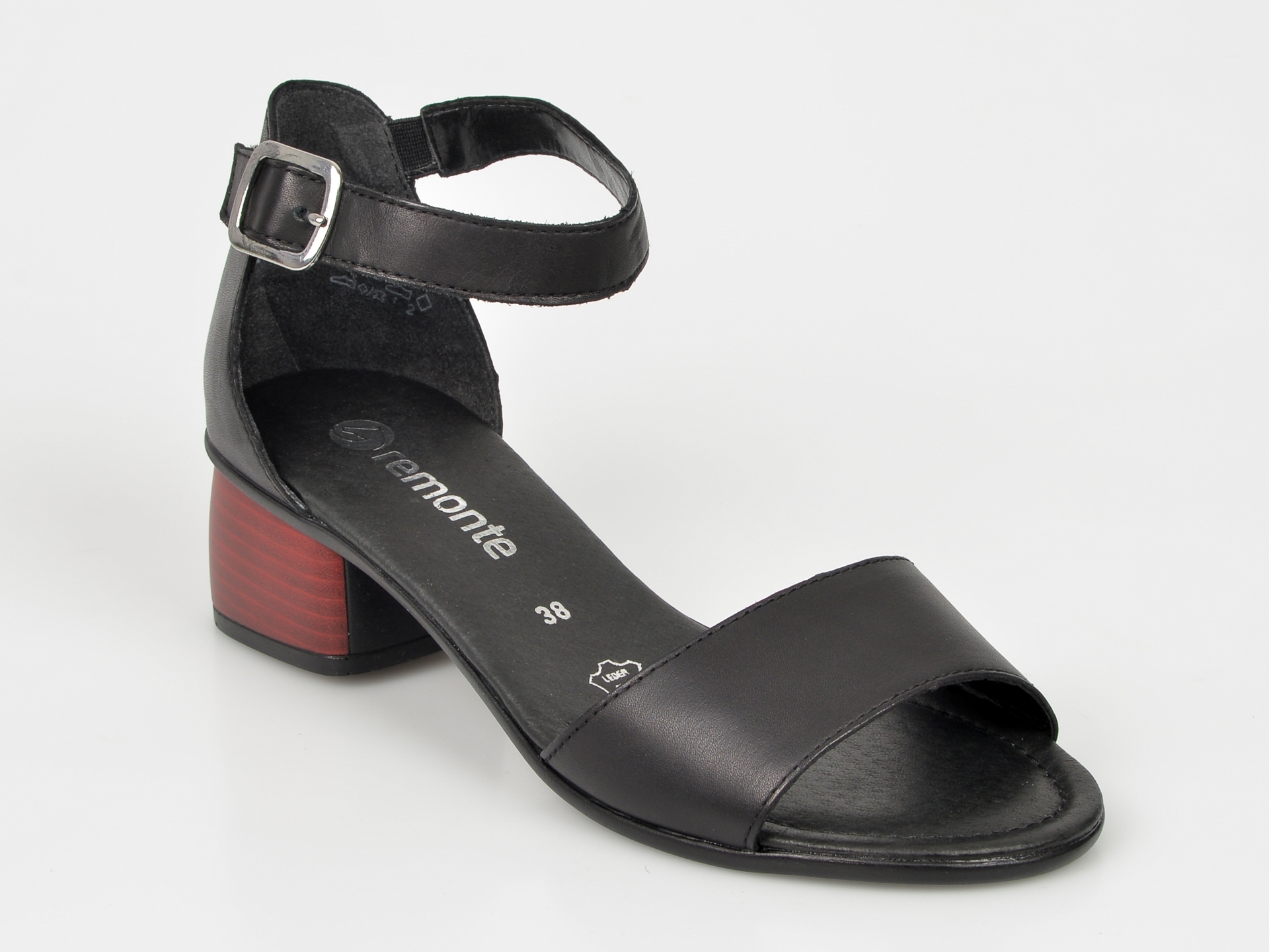 Sandale REMONTE negre, R8750, din piele naturala