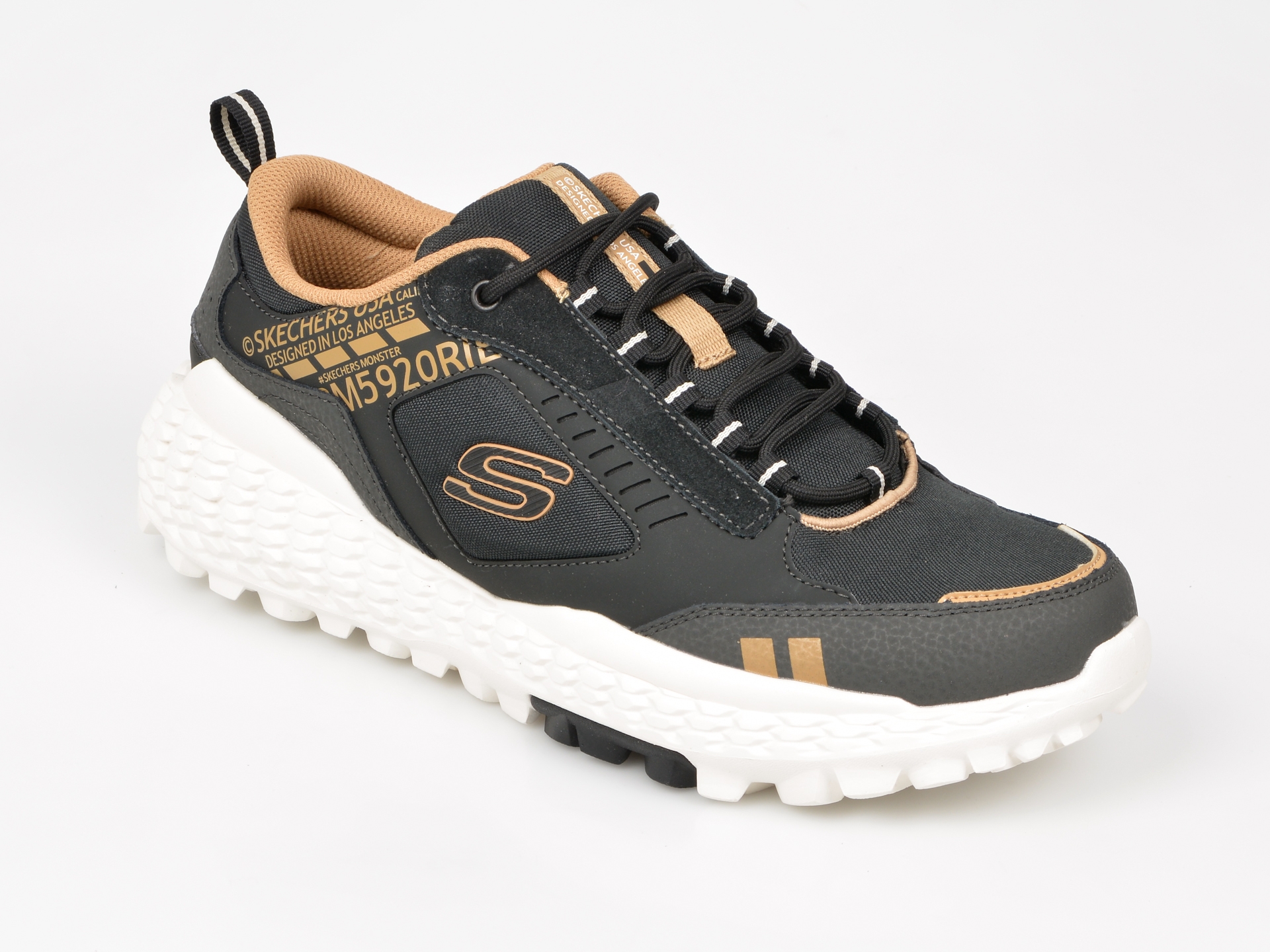 Pantofi sport SKECHERS negri, 51715, din material textil