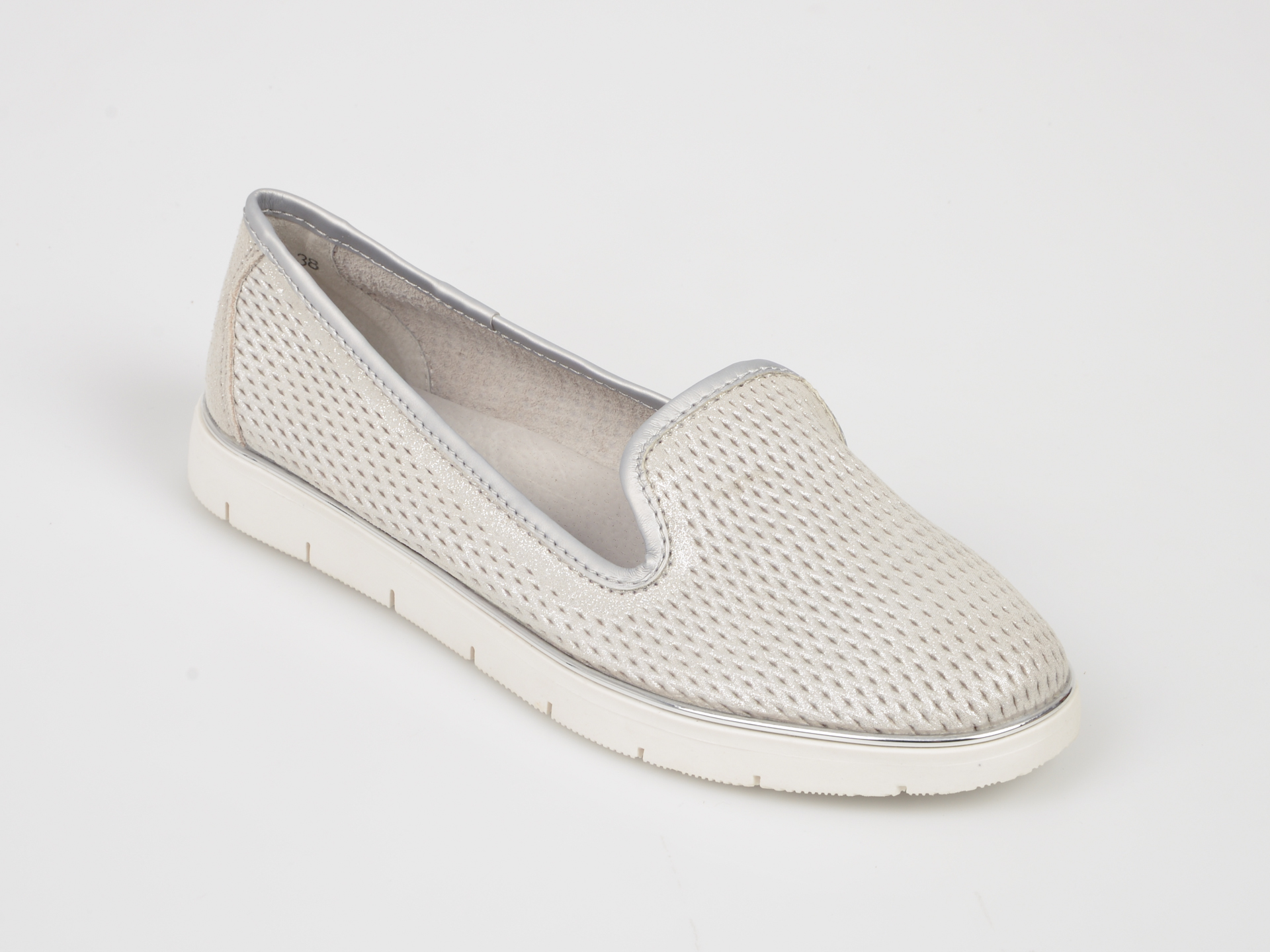 Pantofi FLAVIA PASSINI argintii, 2W2026, din piele naturala