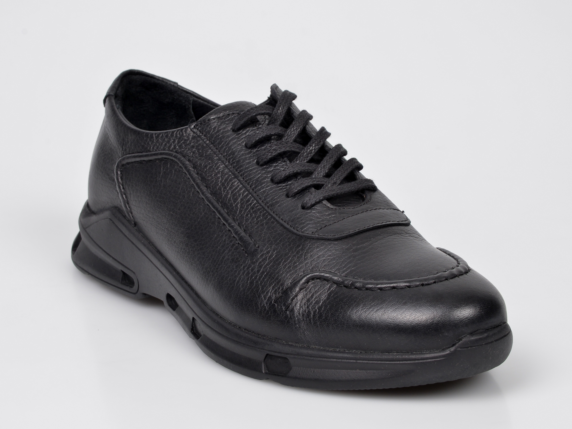 Pantofi sport OTTER negri, M5362, din piele naturala