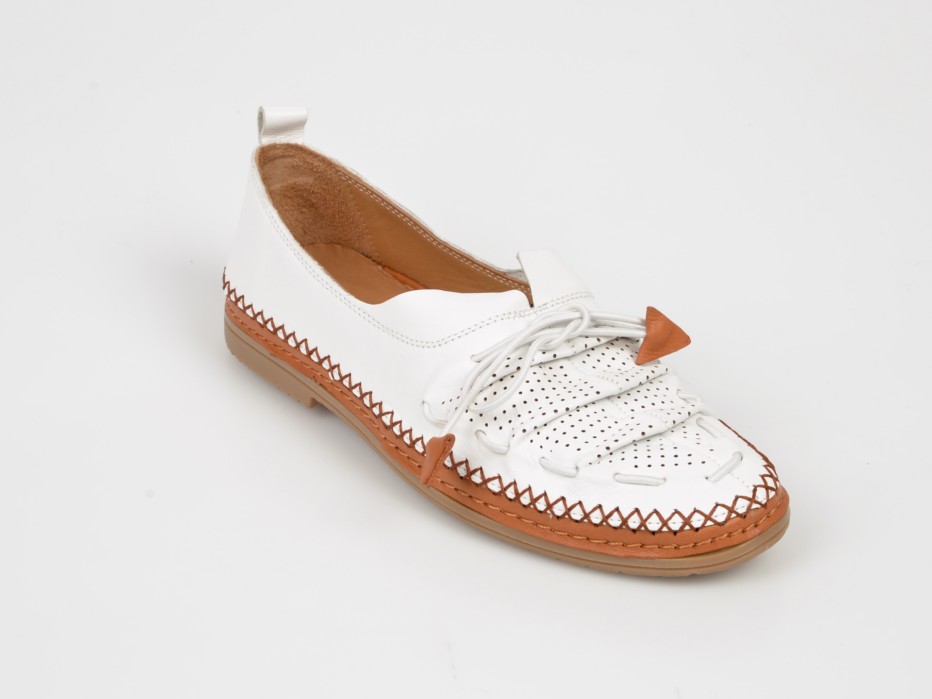 Pantofi FLAVIA PASSINI albi, 155704, din piele naturala