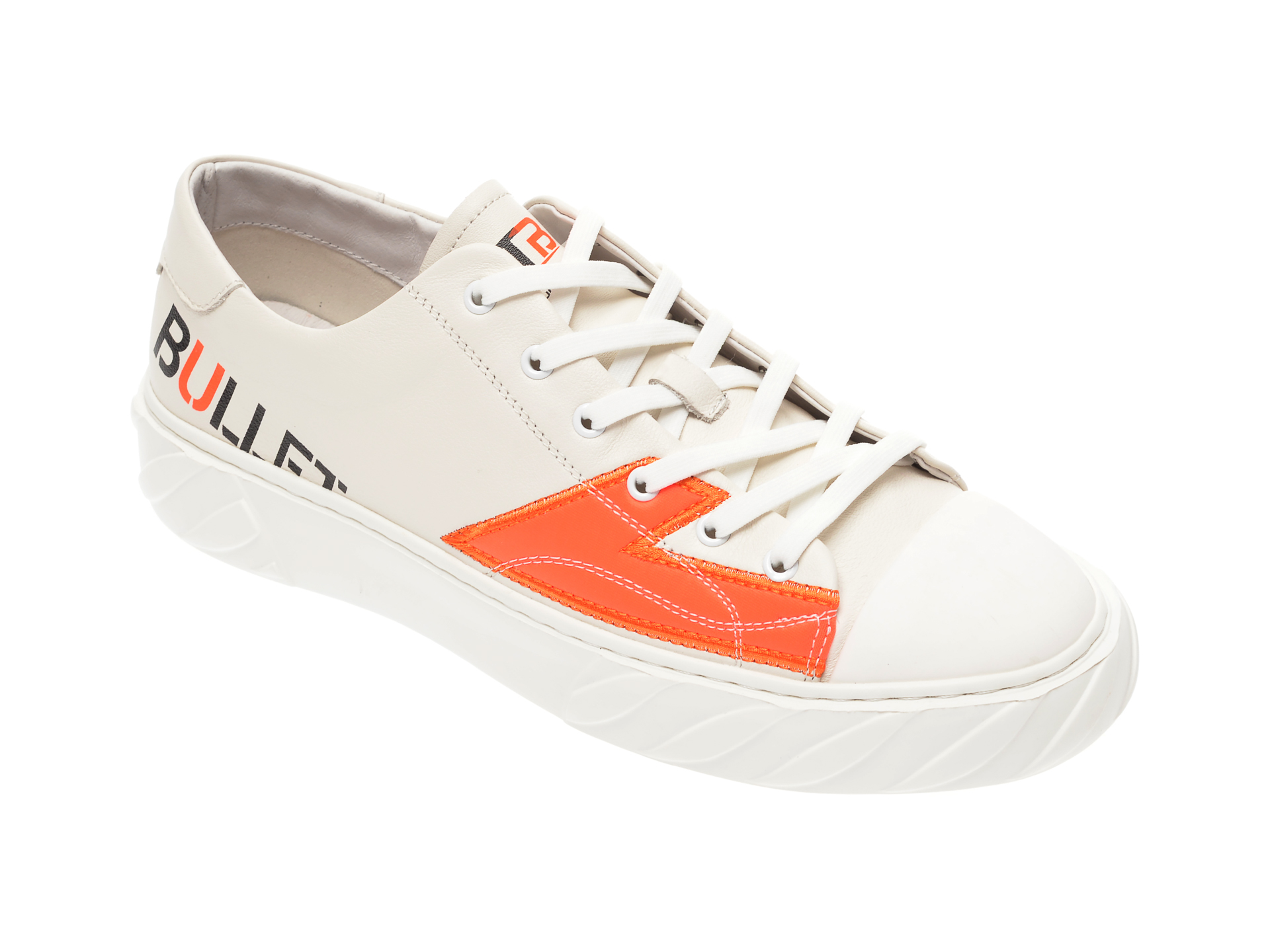 Pantofi BITE THE BULLET albi, 9669292, din piele naturala
