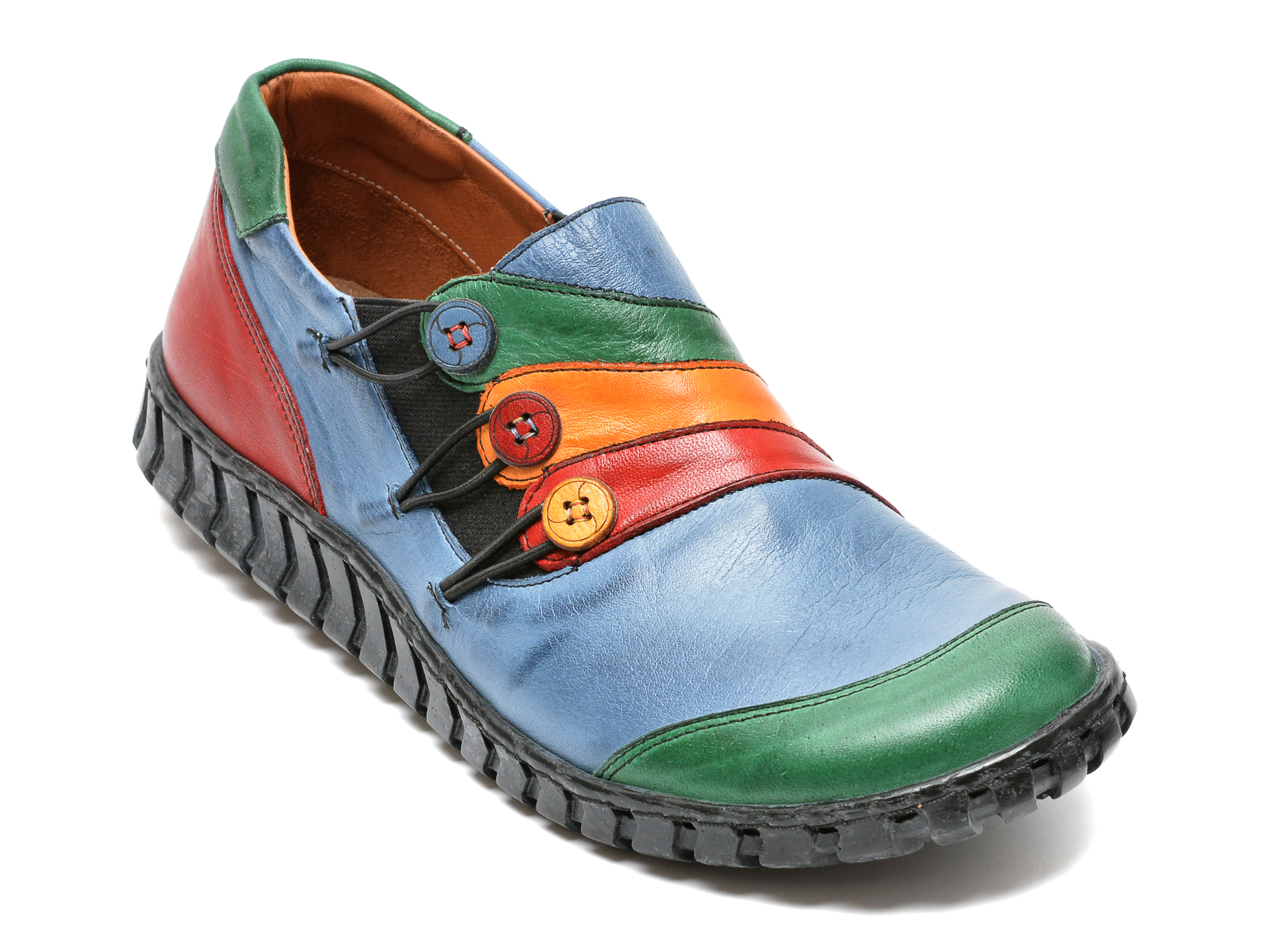 Pantofi Flavia Passini Albastri, 3062, Din Piele Naturala