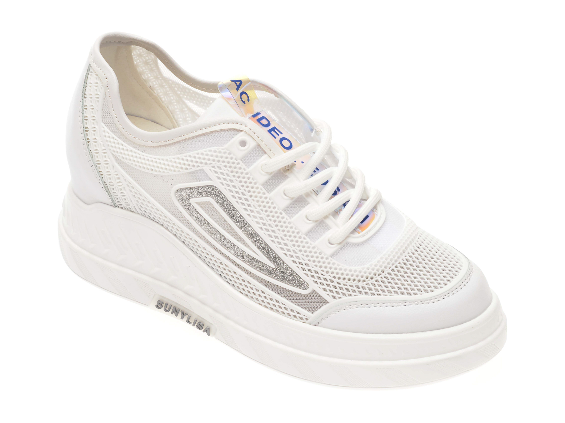 Pantofi FLAVIA PASSINI albi, 92200, din piele ecologica