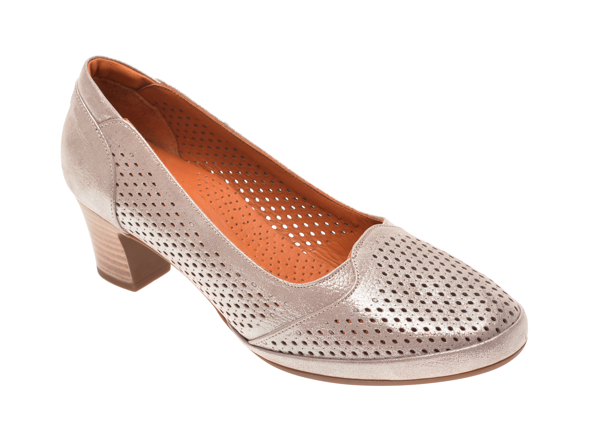 Pantofi FLAVIA PASSINI argintii, 0105127, din piele naturala