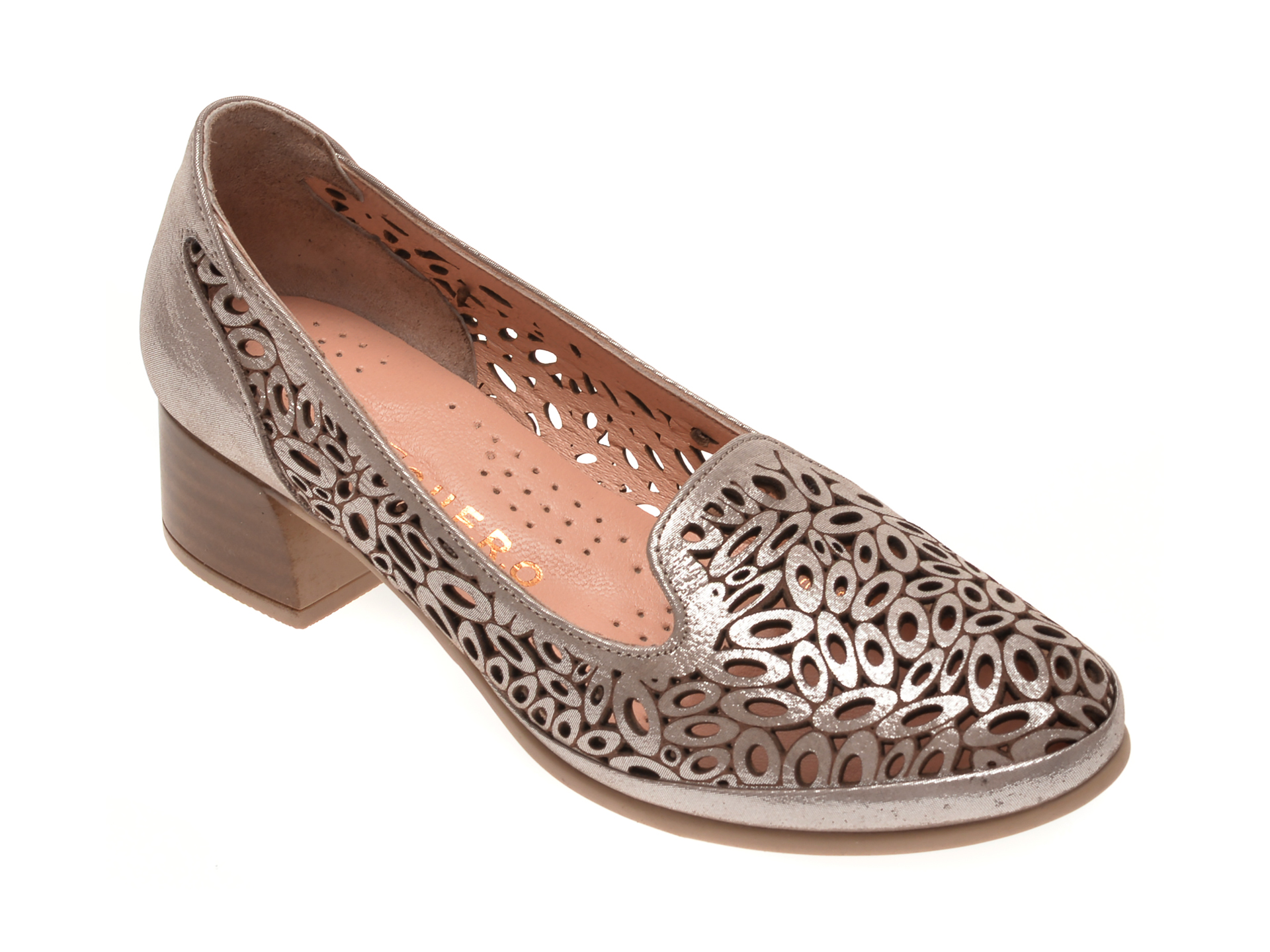 Pantofi FLAVIA PASSINI argintii, 084151, din piele naturala