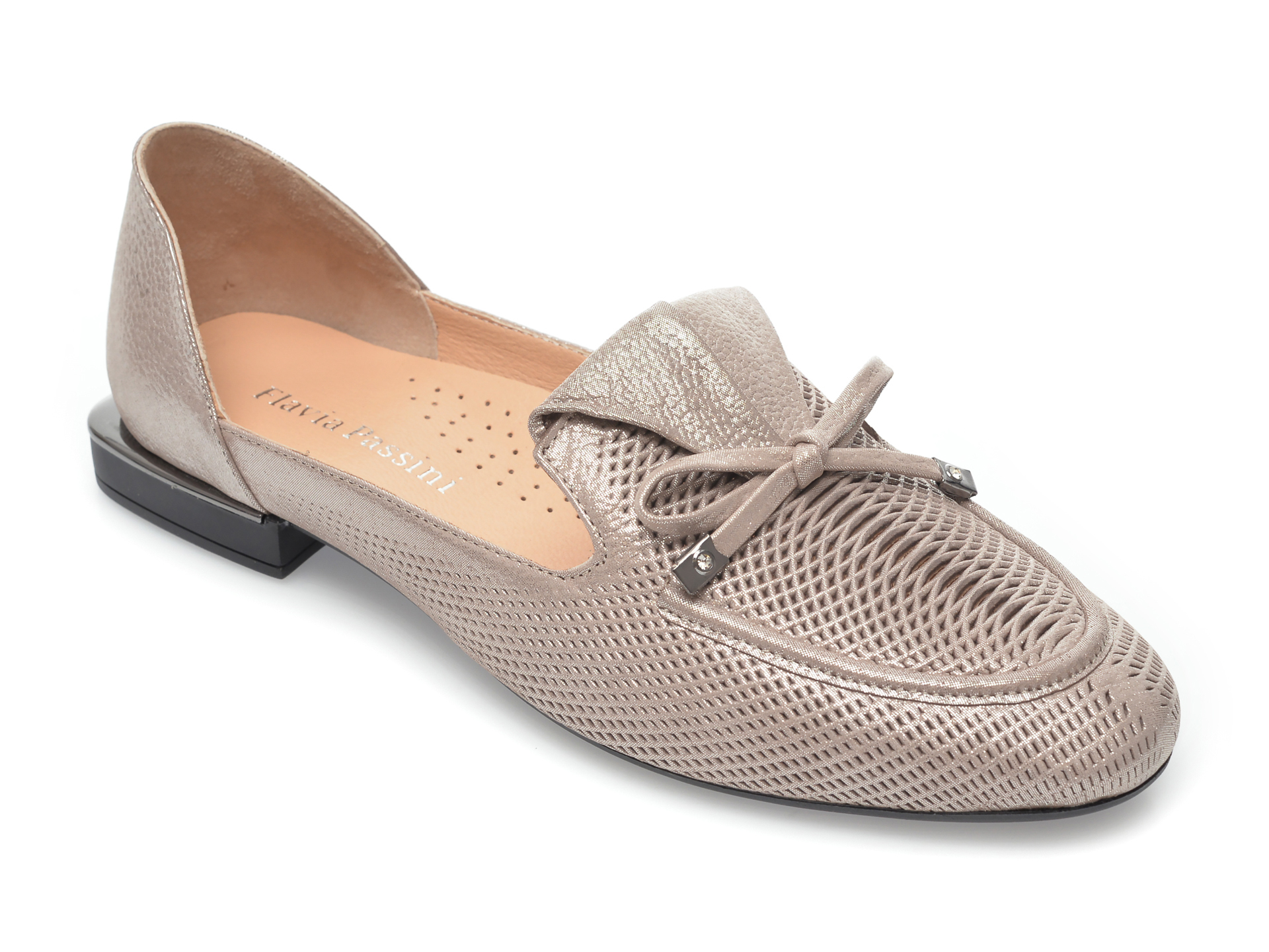 Pantofi FLAVIA PASSINI argintii, 5233, din piele naturala