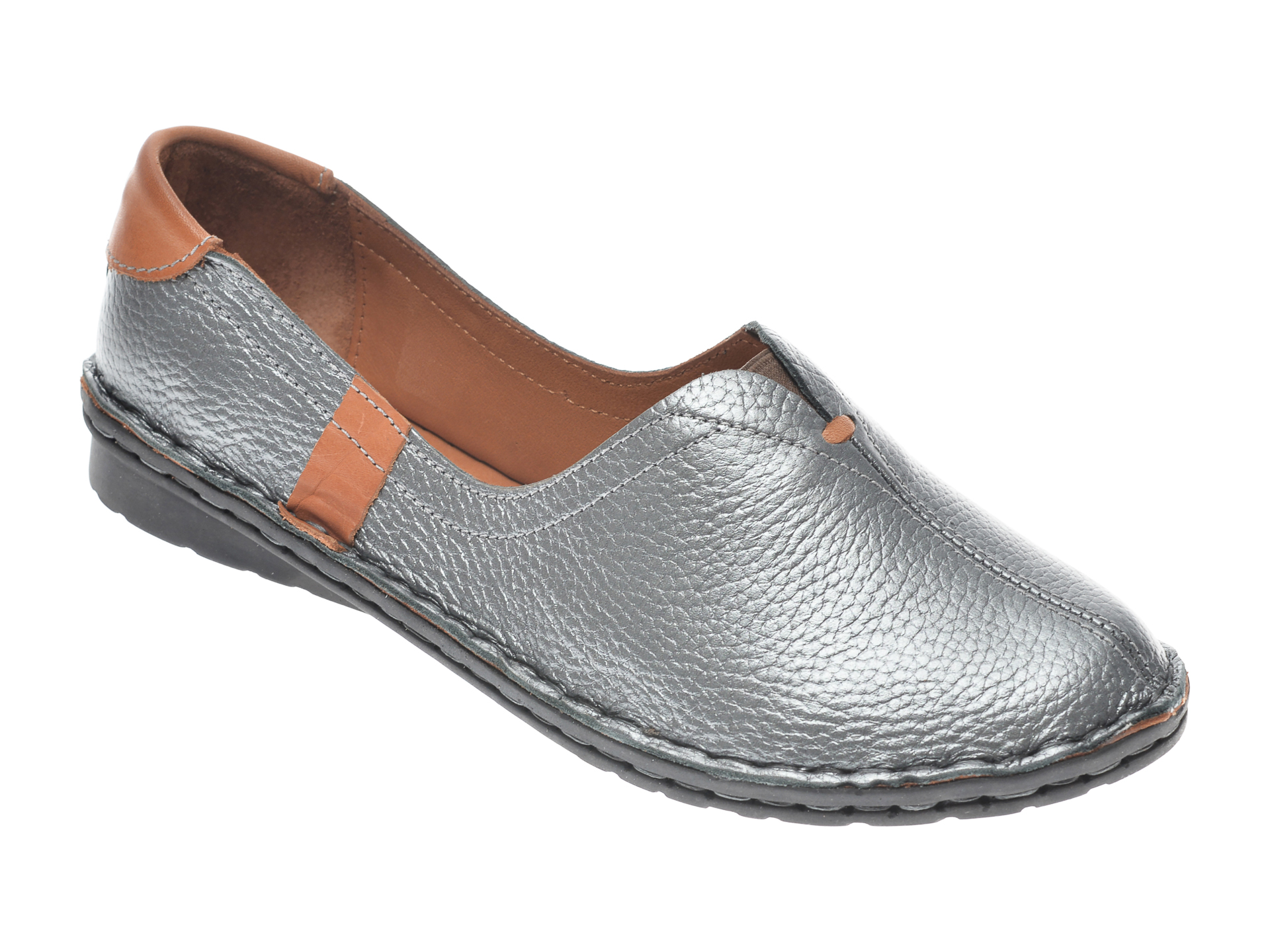 Pantofi FLAVIA PASSINI argintii, 952405, din piele naturala