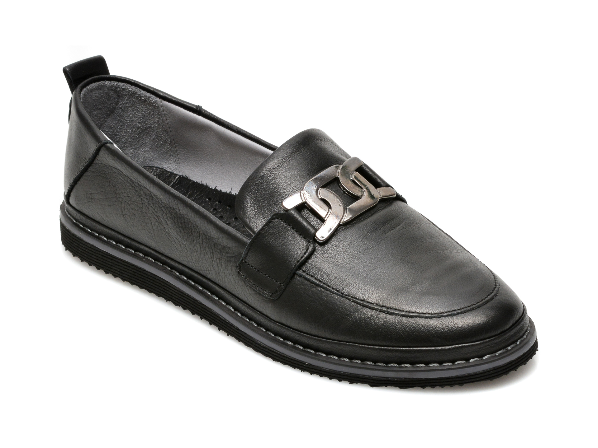 Pantofi FLAVIA PASSINI negri, 227043, din piele naturala Flavia Passini imagine reduceri