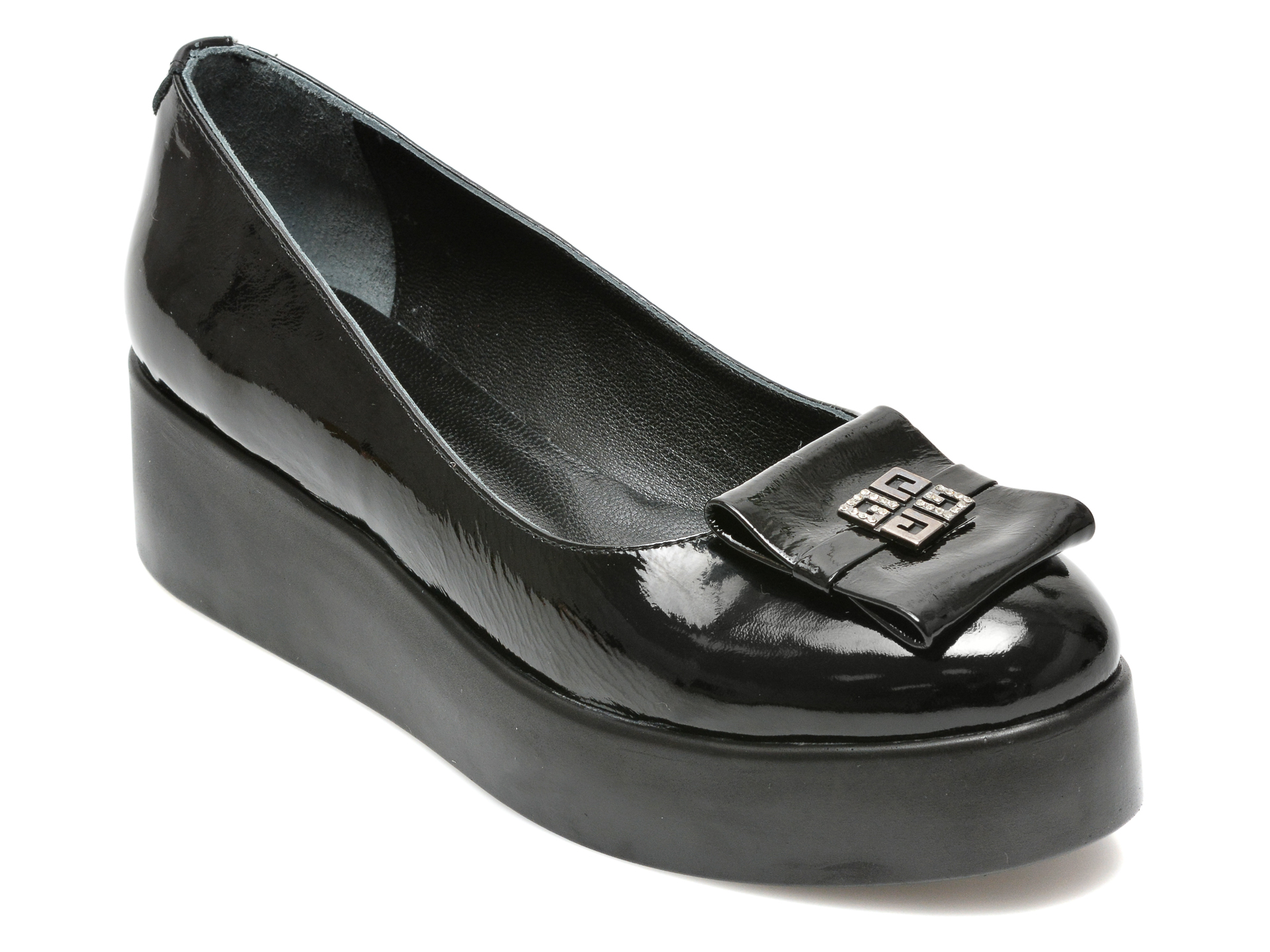 Pantofi FLAVIA PASSINI negri, 233309, din piele naturala lacuita