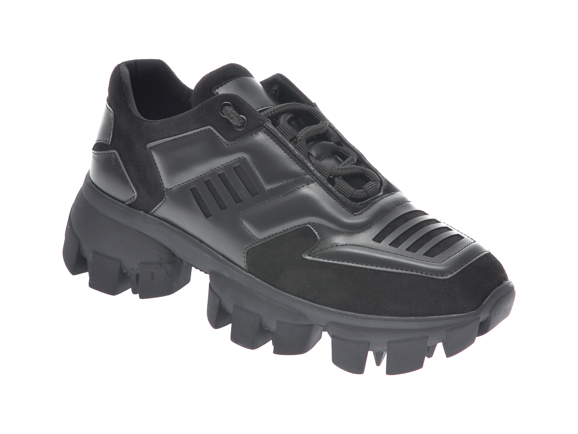Pantofi GRYXX negri, MO1252, din piele ecologica
