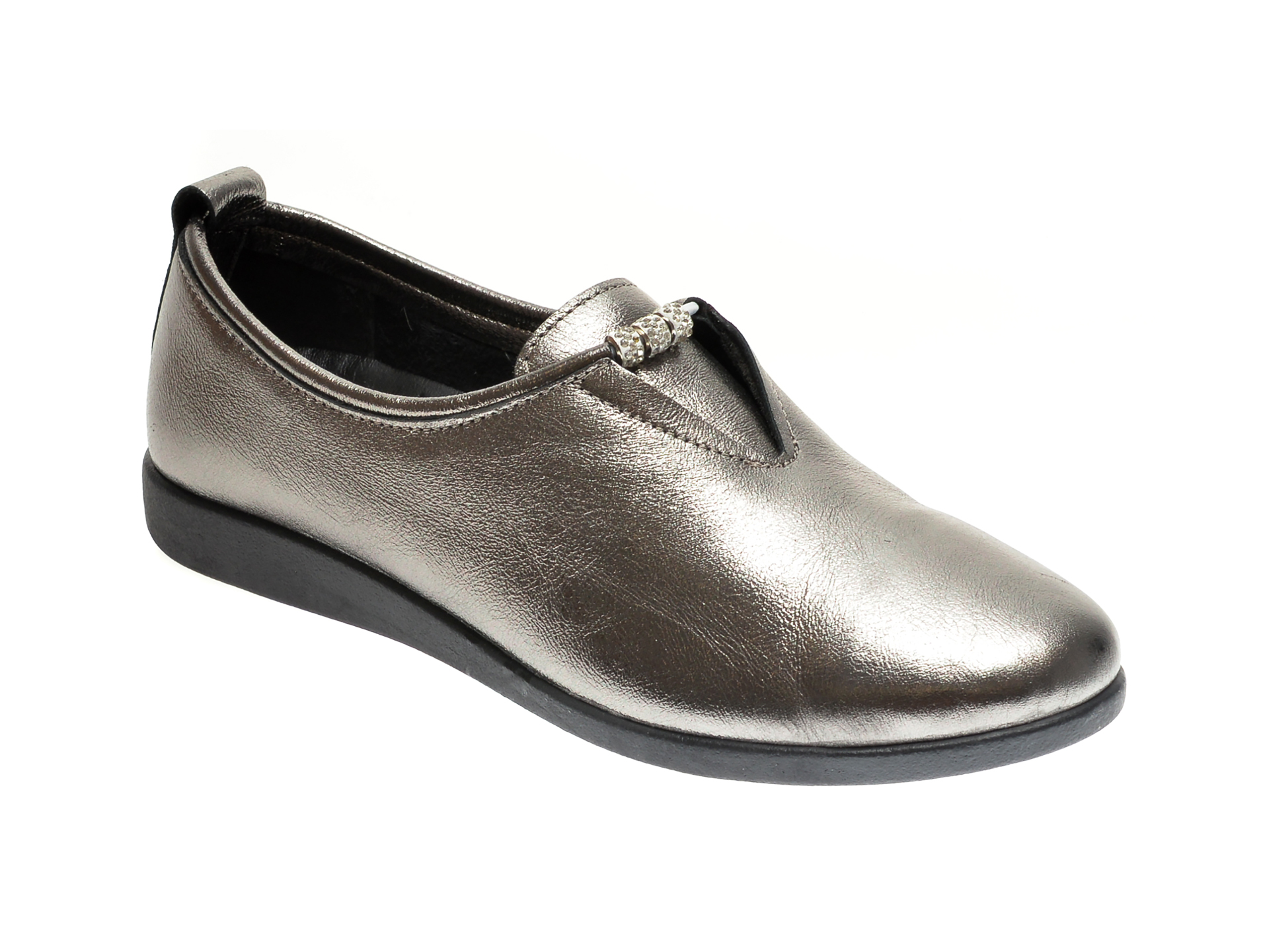 Pantofi ILOZ argintii, 120, din piele naturala