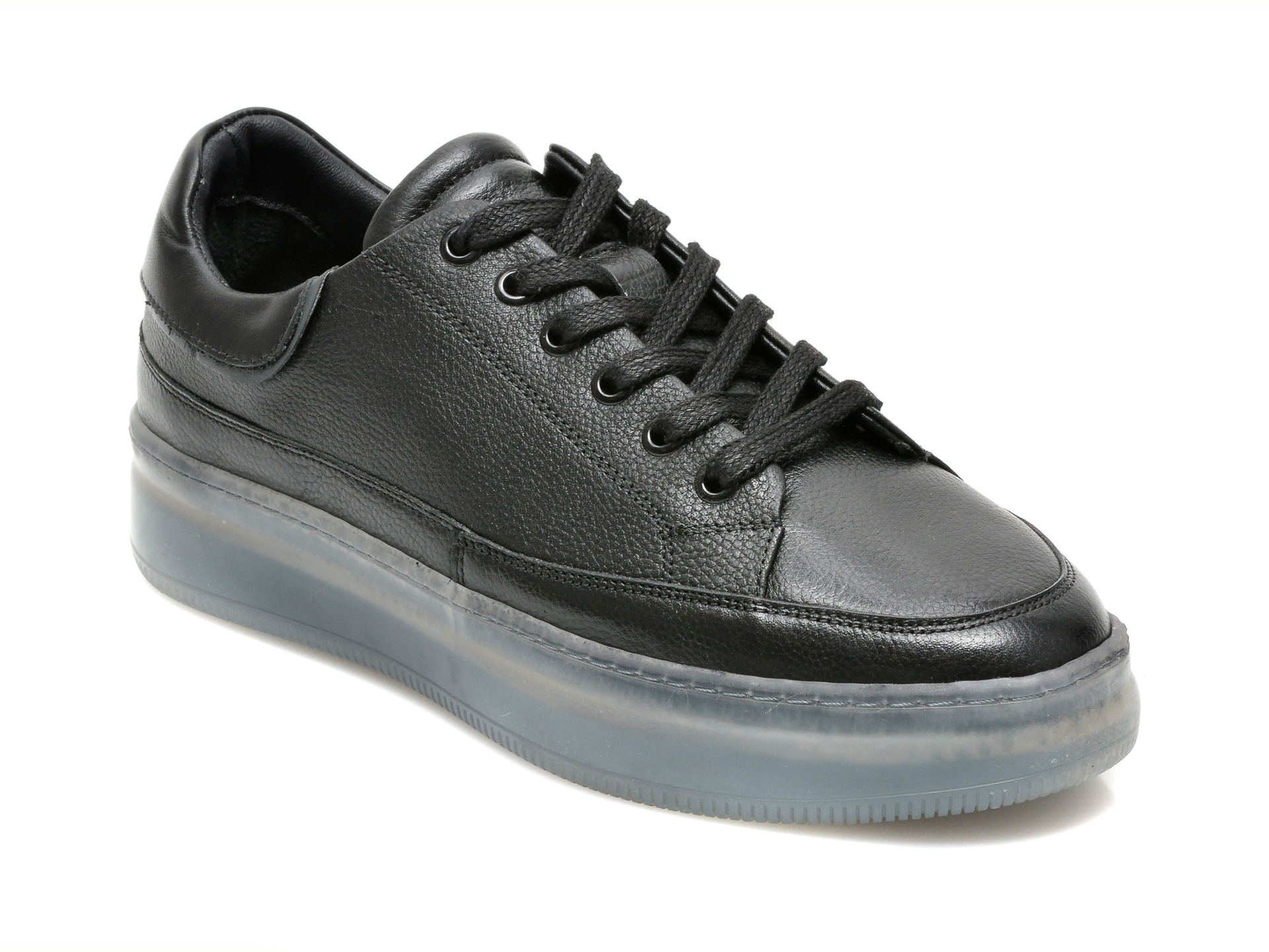 Pantofi OTTER negri, 12502, din piele naturala