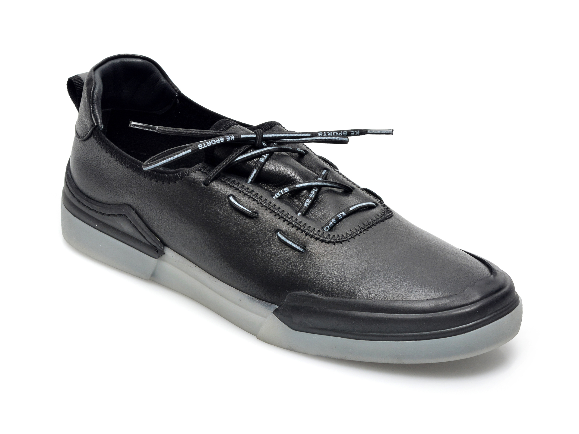 Pantofi OTTER negri, 21401, din piele naturala
