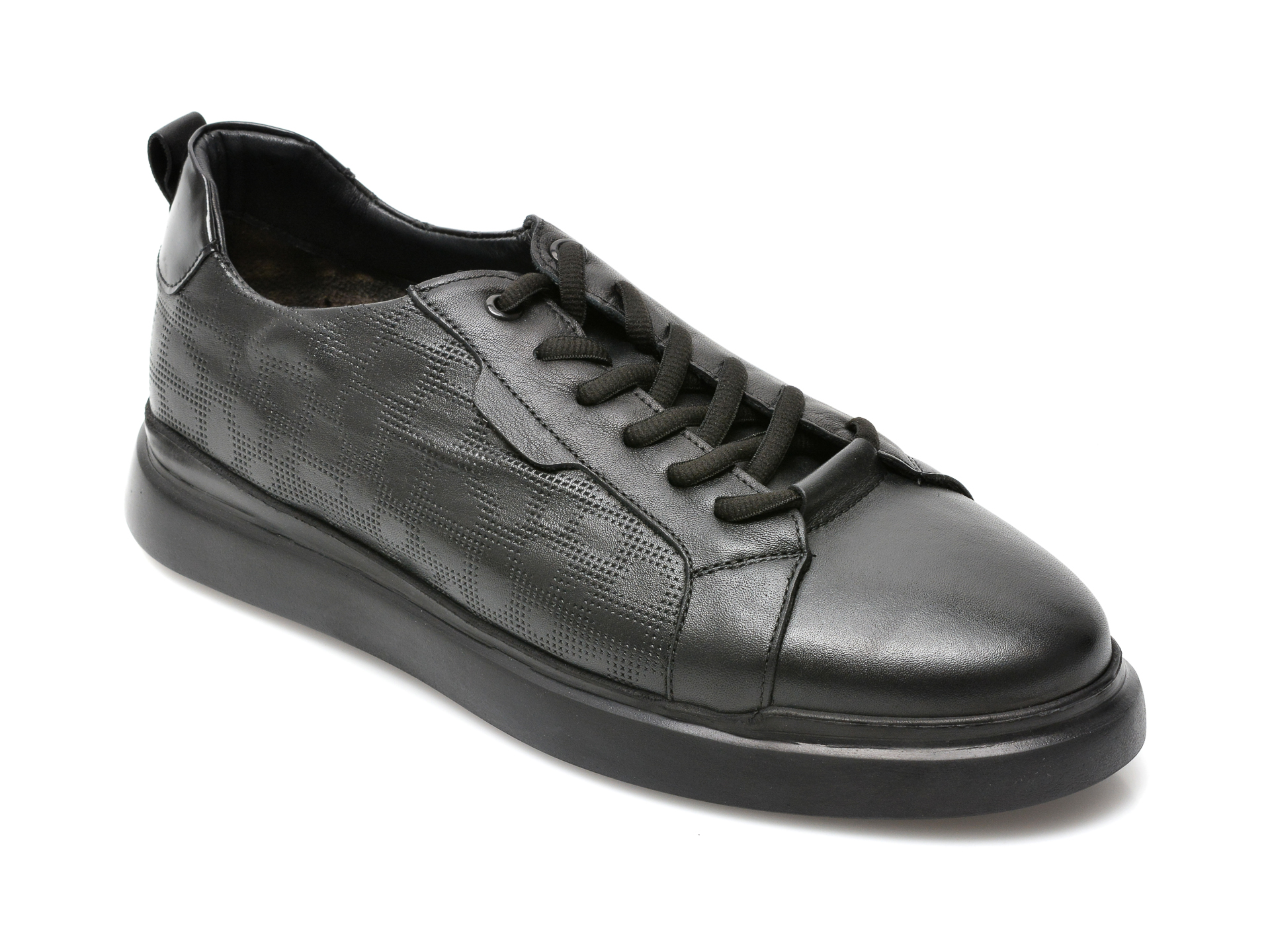 Pantofi OTTER negri, 24805, din piele naturala
