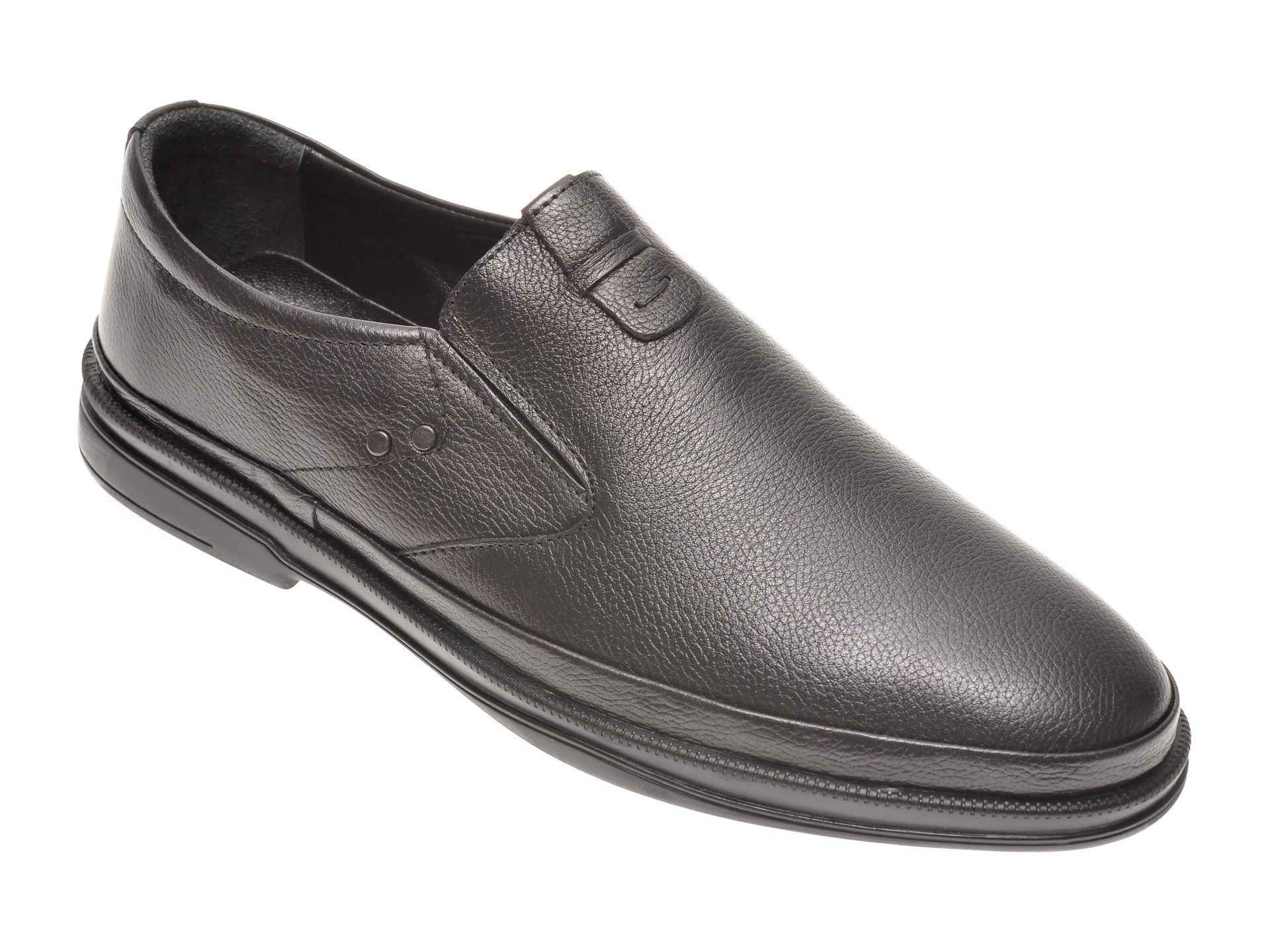Pantofi OTTER negri, 66401, din piele naturala