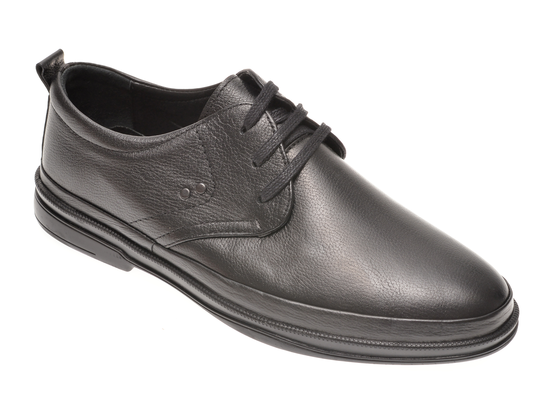 Pantofi OTTER negri, 66402, din piele naturala