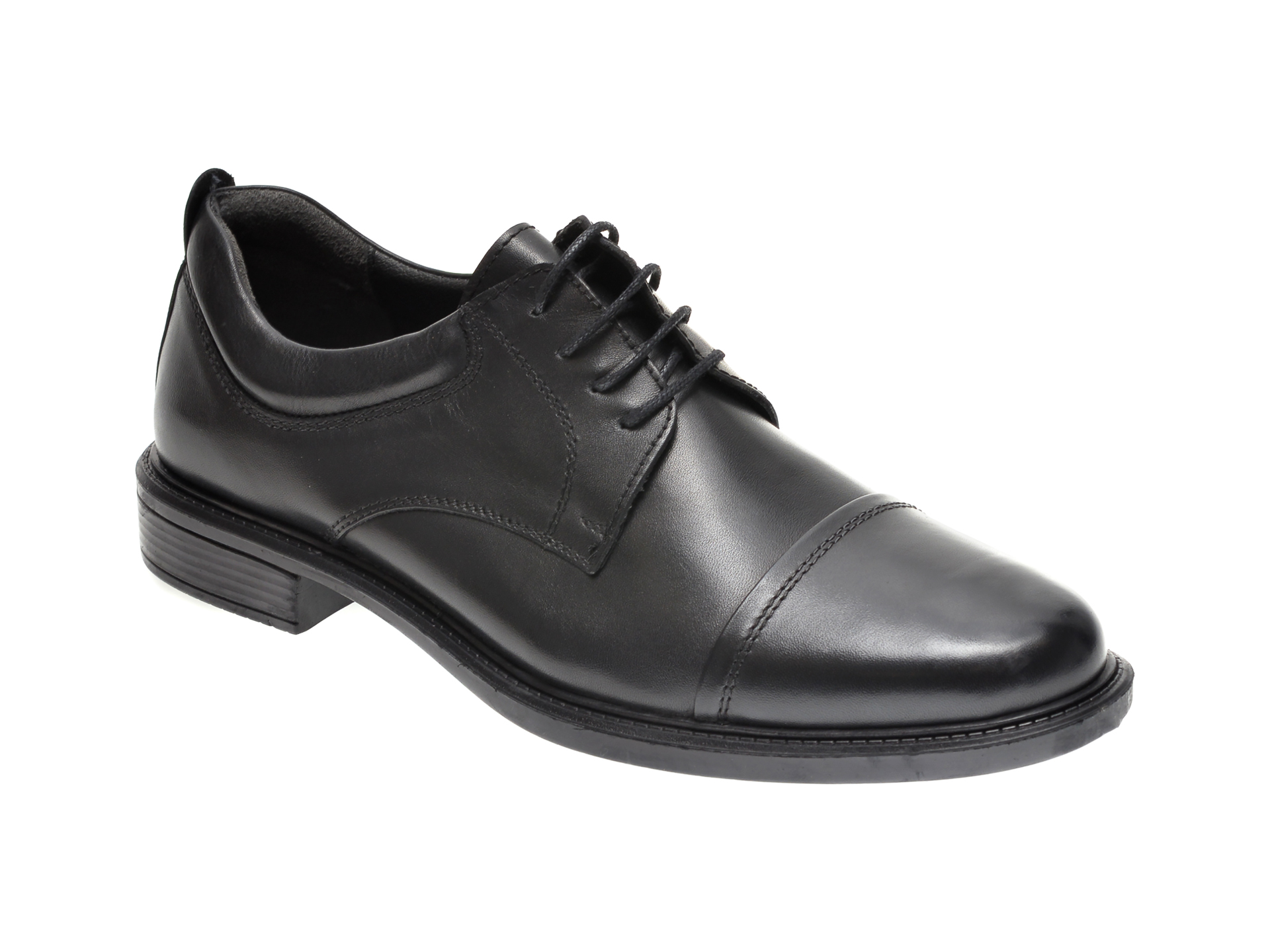 Pantofi OTTER negri, C019, din piele naturala