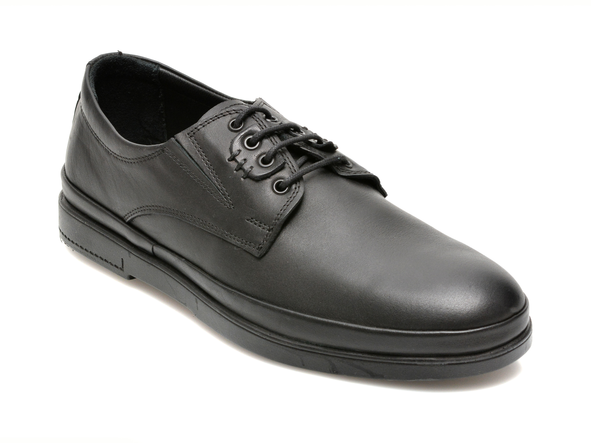 Pantofi OTTER negri, M4144, din piele naturala