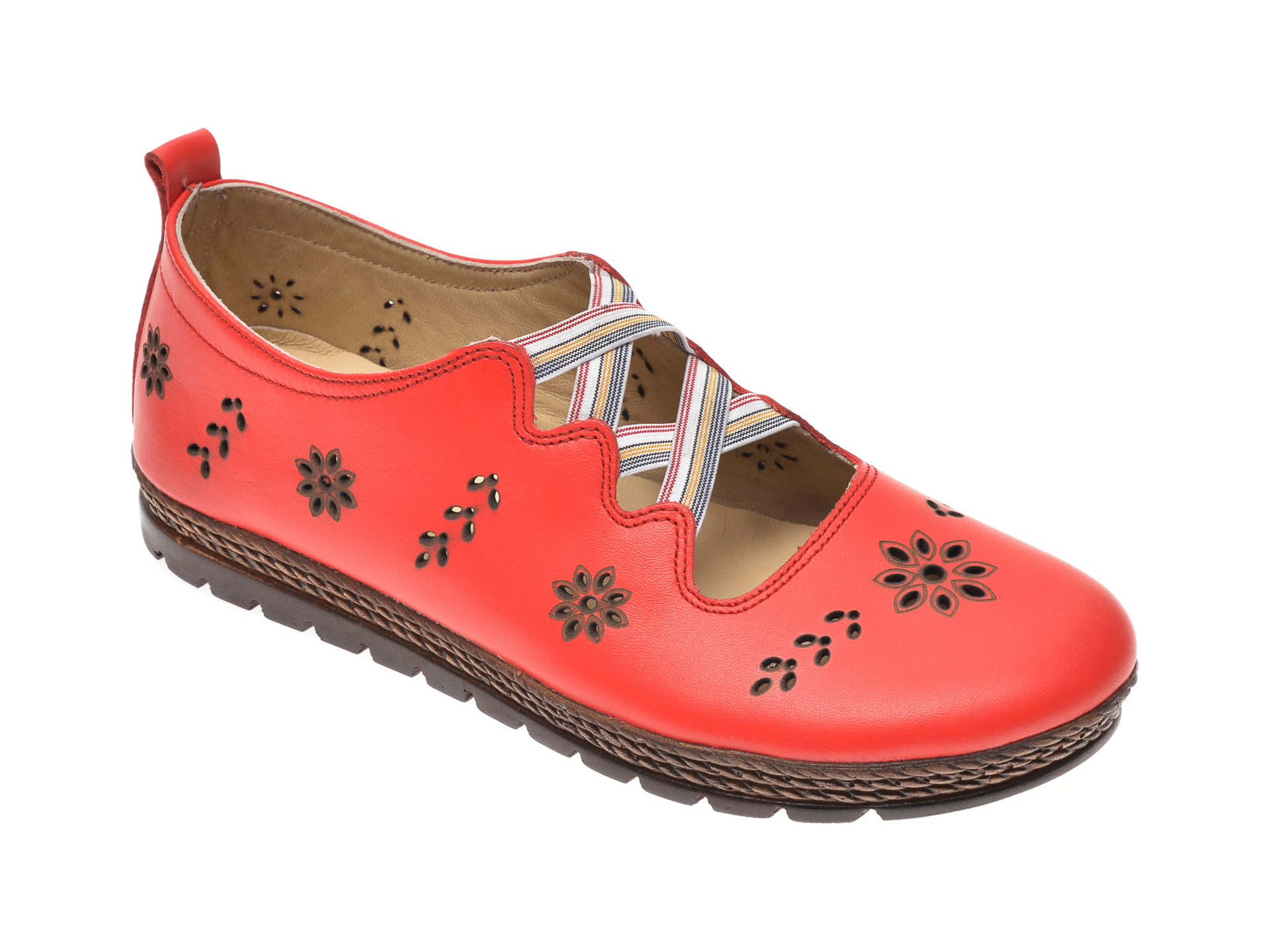 Pantofi PASS COLLECTION rosii, K921041, din piele naturala PASS COLLECTION imagine reduceri