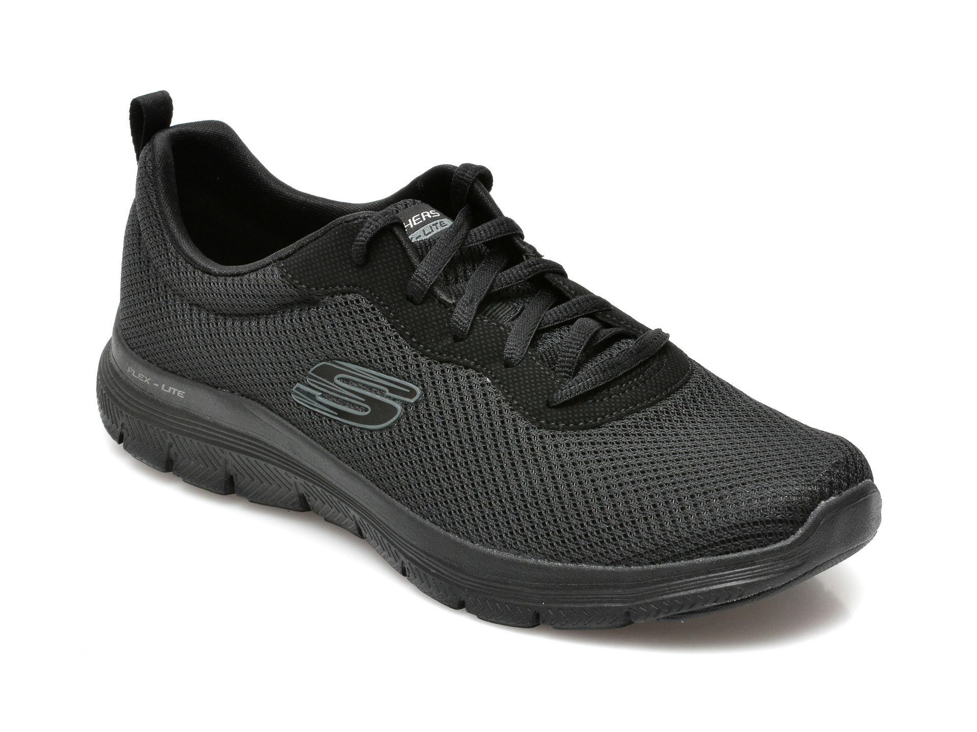 Pantofi SKECHERS negri, FLEX APPEAL 4.0, din material textil salamandershop.ro imagine reduceri