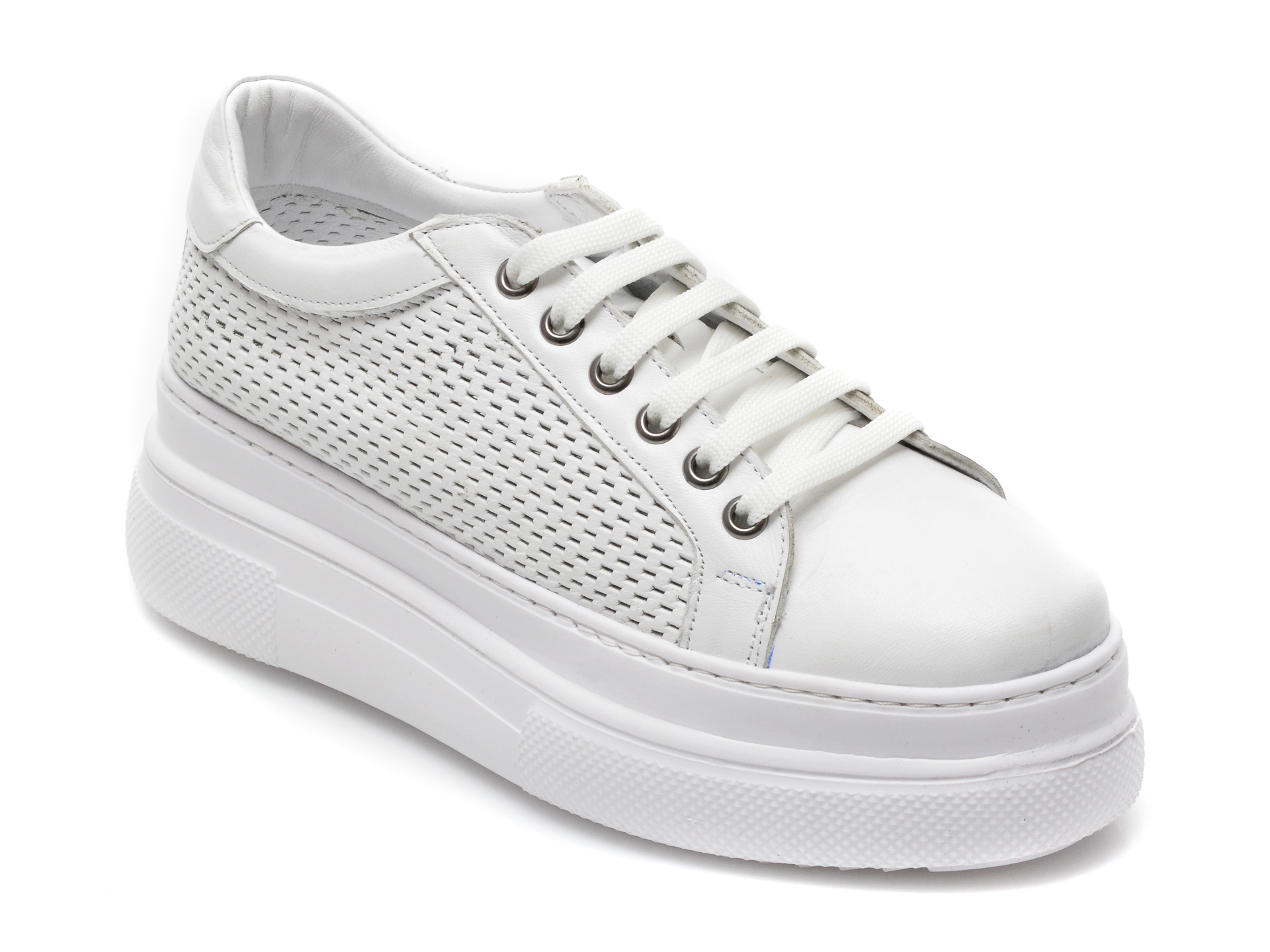 Pantofi sport FLAVIA PASSINI albi, C101, din piele naturala