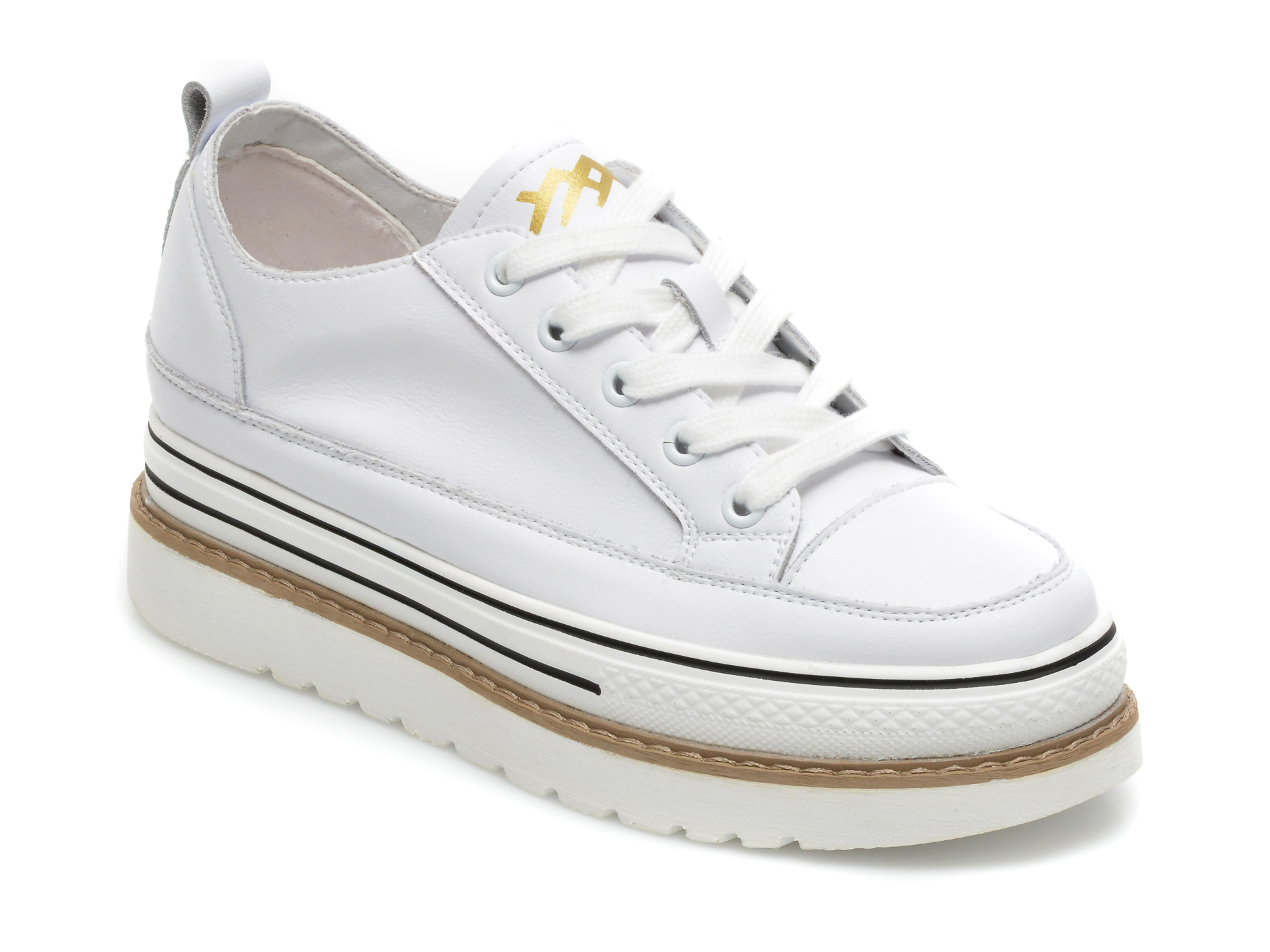 Pantofi sport GRYXX albi, 602302, din piele naturala
