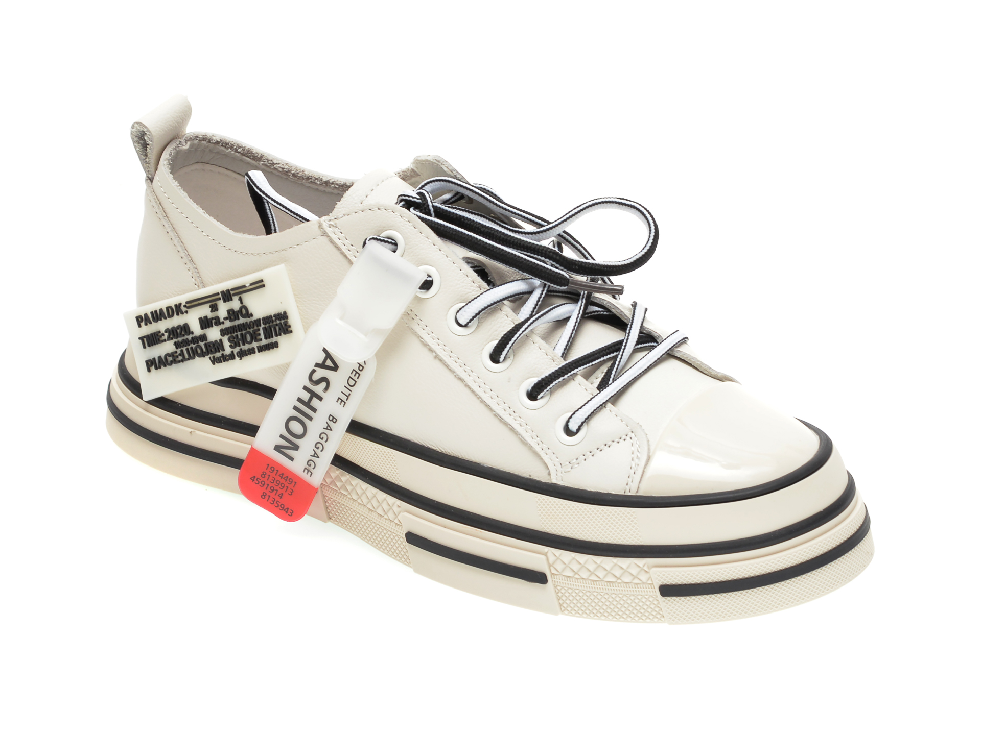 Pantofi sport GRYXX albi, C2021, din piele naturala