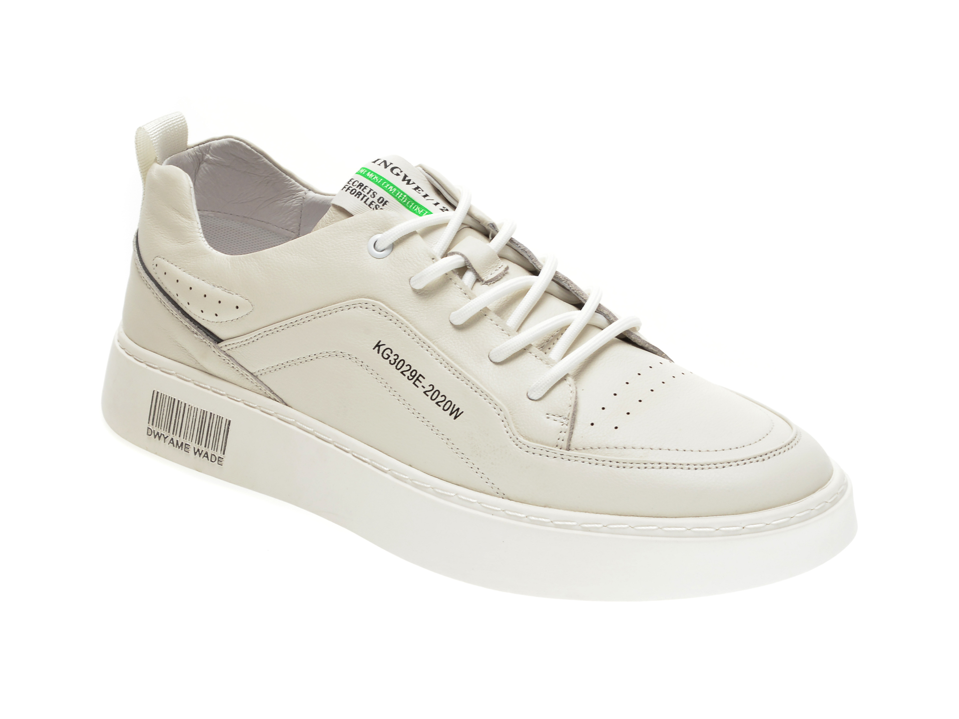 Pantofi sport GRYXX albi, D051628, din piele naturala