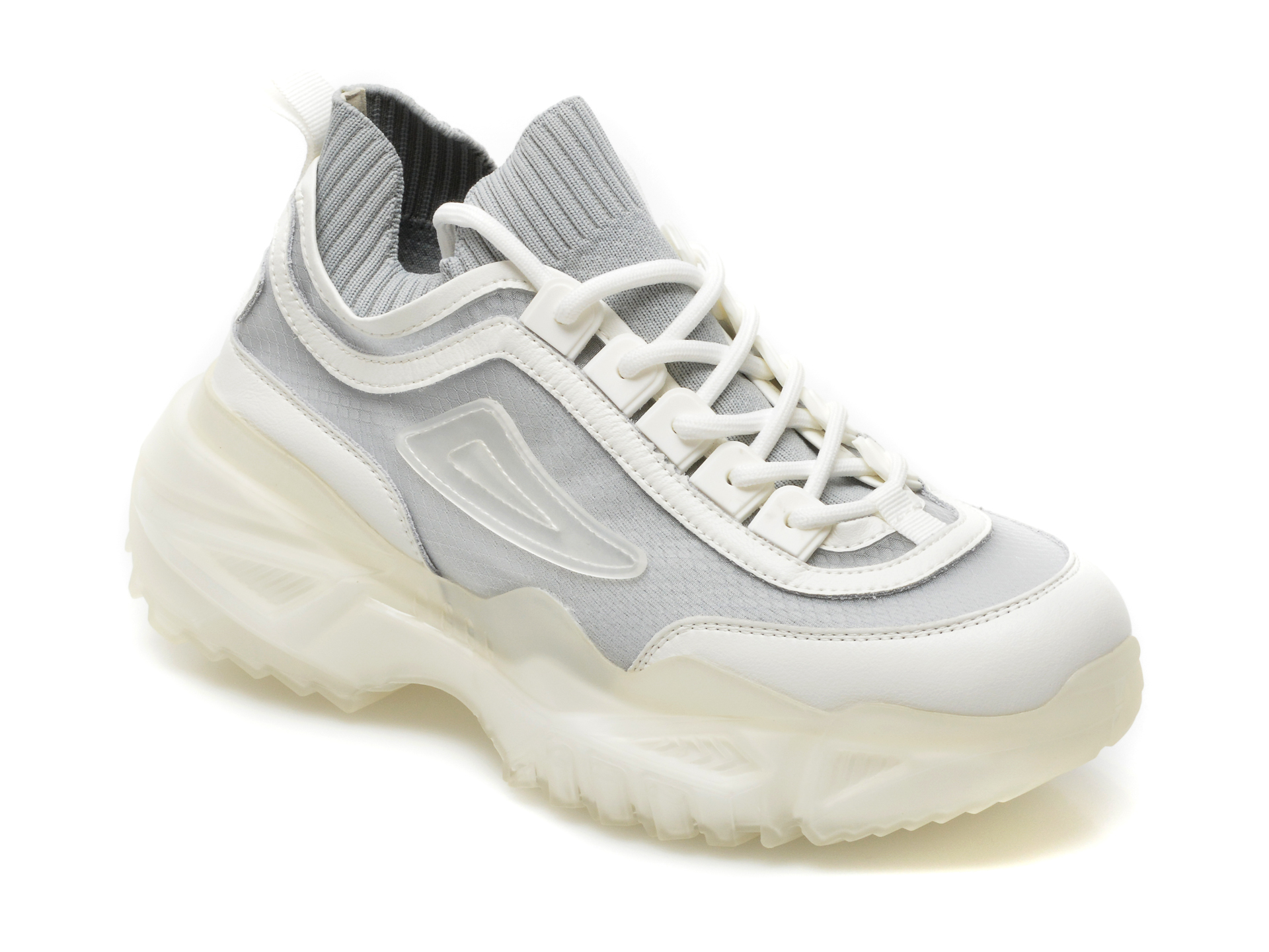 Pantofi sport GRYXX gri, K525, din material textil si piele ecologica