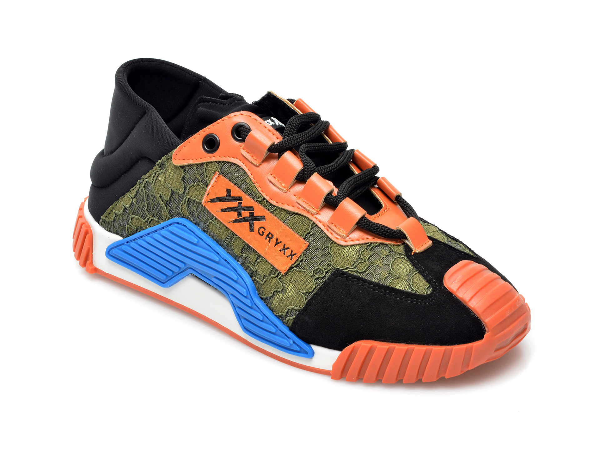 Pantofi sport GRYXX multicolori, MK1191, din material textil si piele ecologica