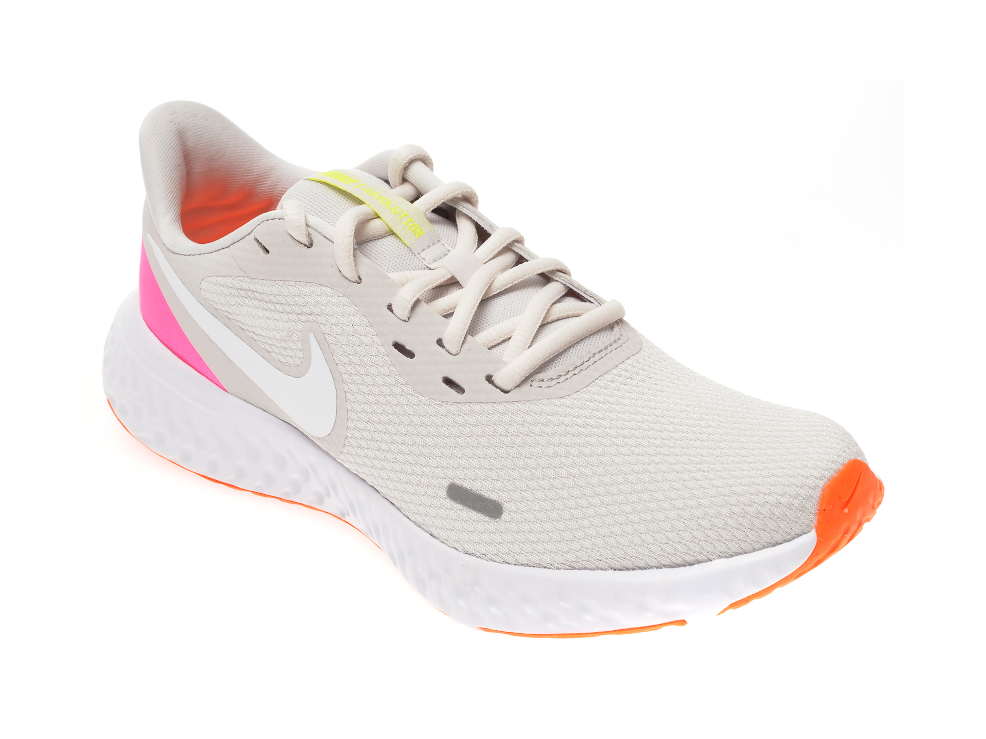 Pantofi sport NIKE albi, Revolution 5, din material textil