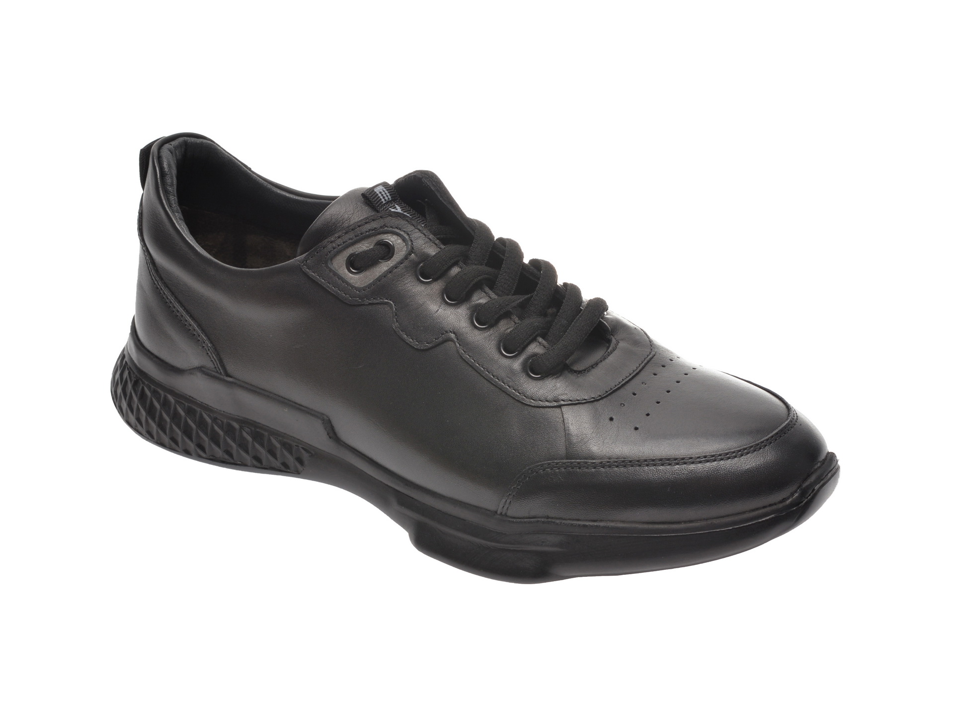 Pantofi sport OTTER negri, 70401, din piele naturala