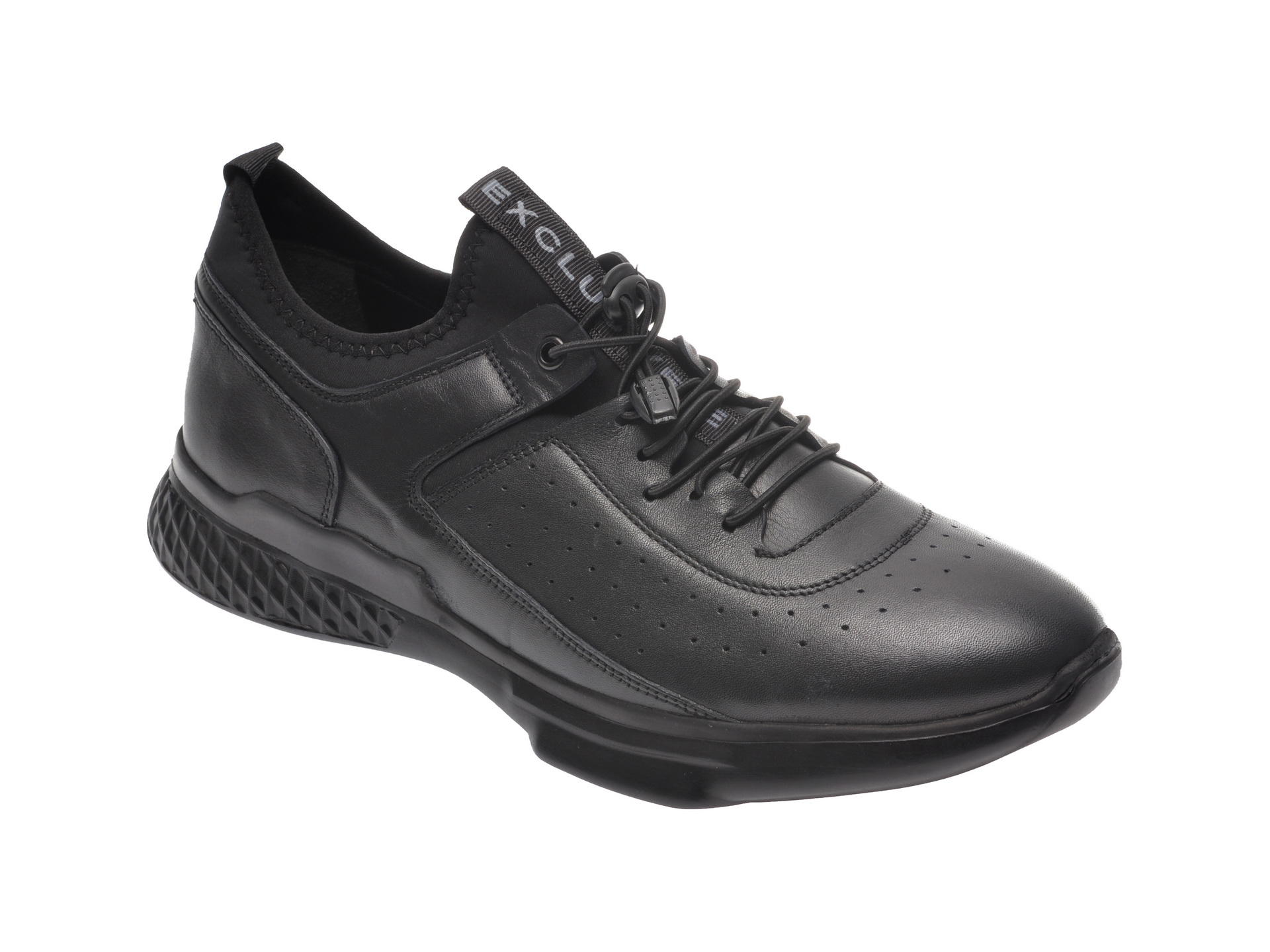 Pantofi sport OTTER negri, 70403, din piele naturala