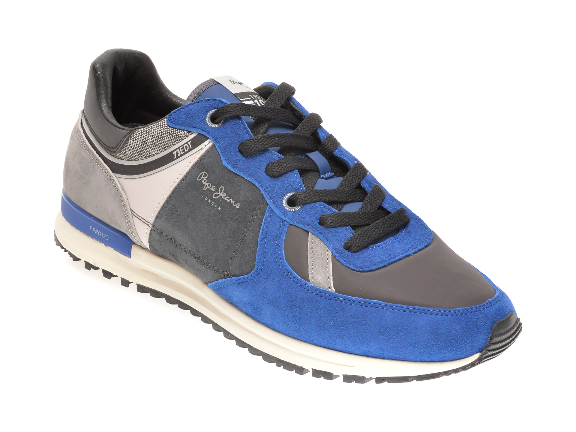Pantofi sport PEPE JEANS albastri, MS30657, din material textil si piele intoarsa