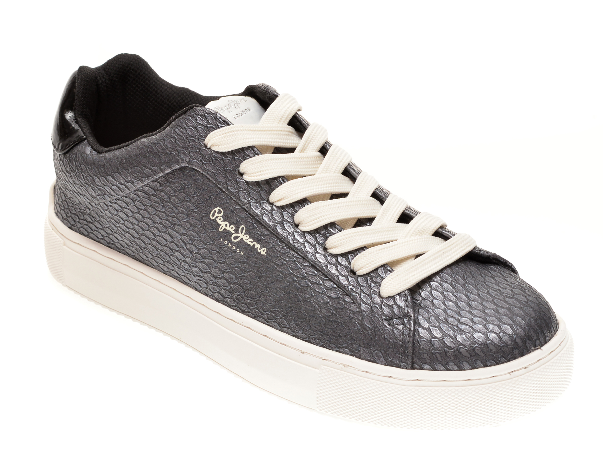 Pantofi sport PEPE JEANS argintii, LS31050, din piele ecologica