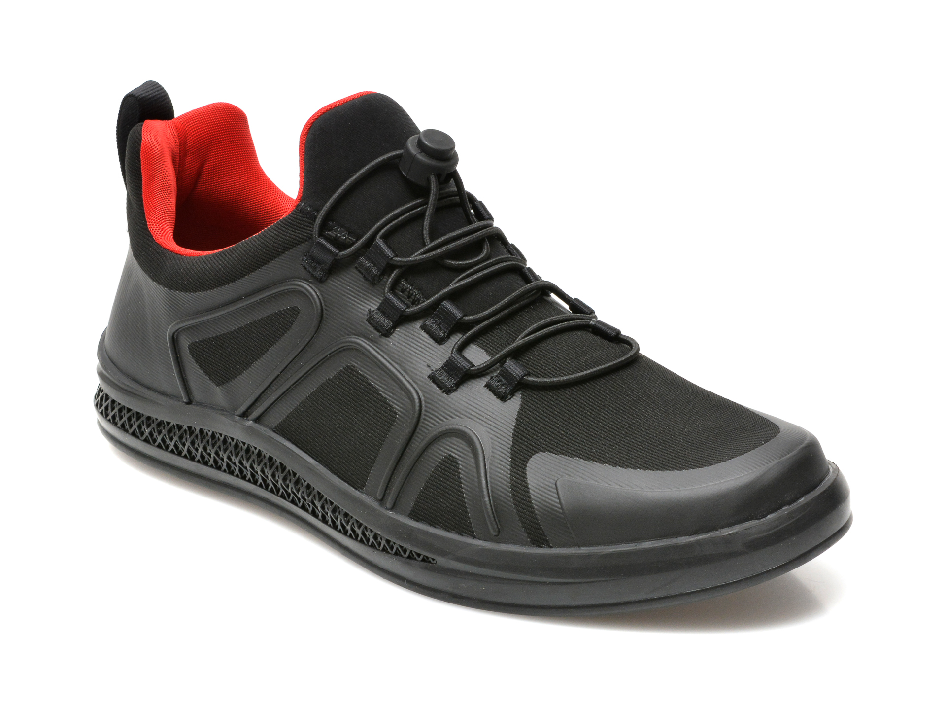 Pantofi sport RIEKER negre, B3753, din material textil Rieker imagine 2022 13clothing.ro