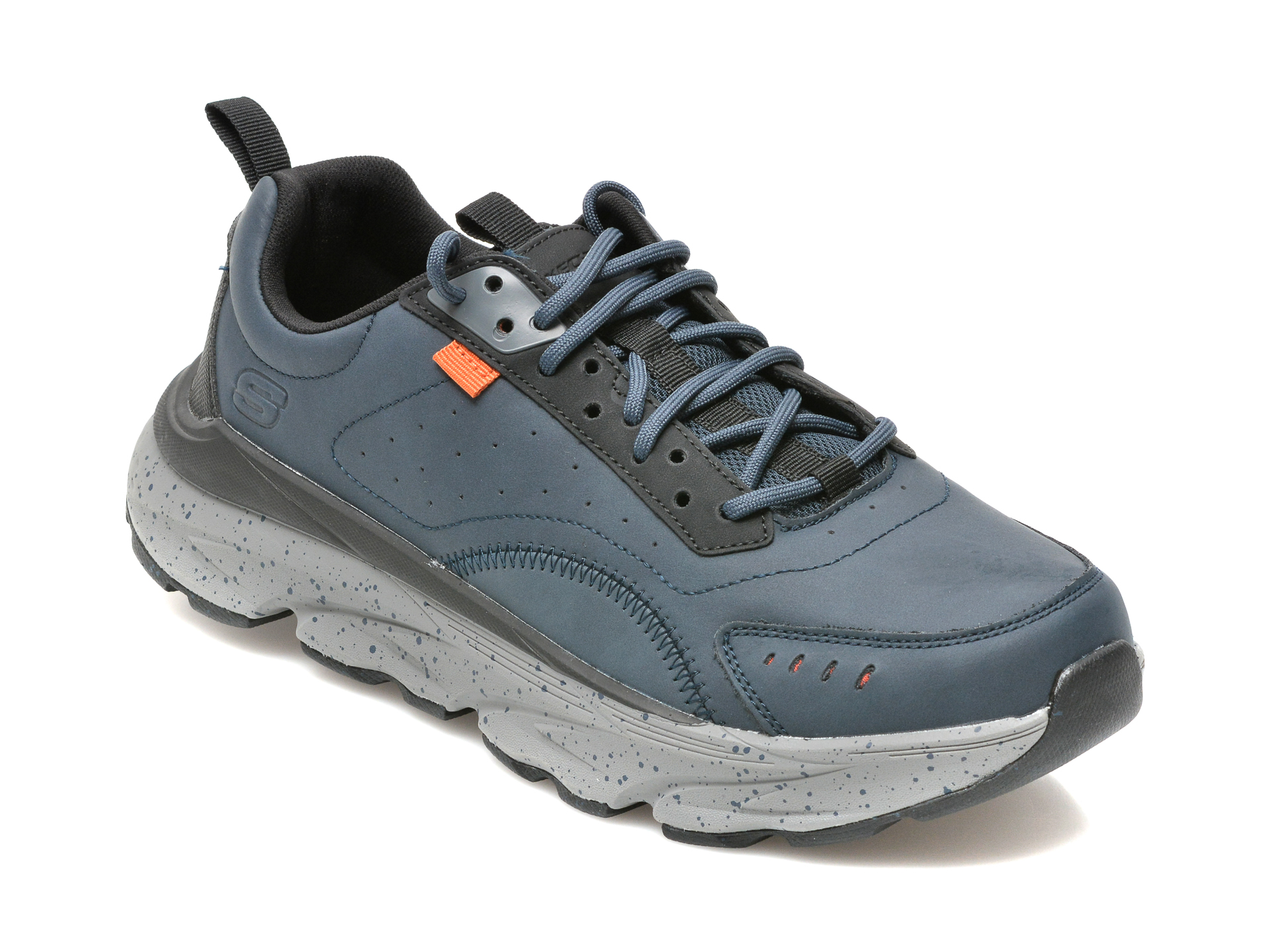 Pantofi sport SKECHERS bleumarin, DELMONT, din piele naturala Skechers imagine 2022 13clothing.ro