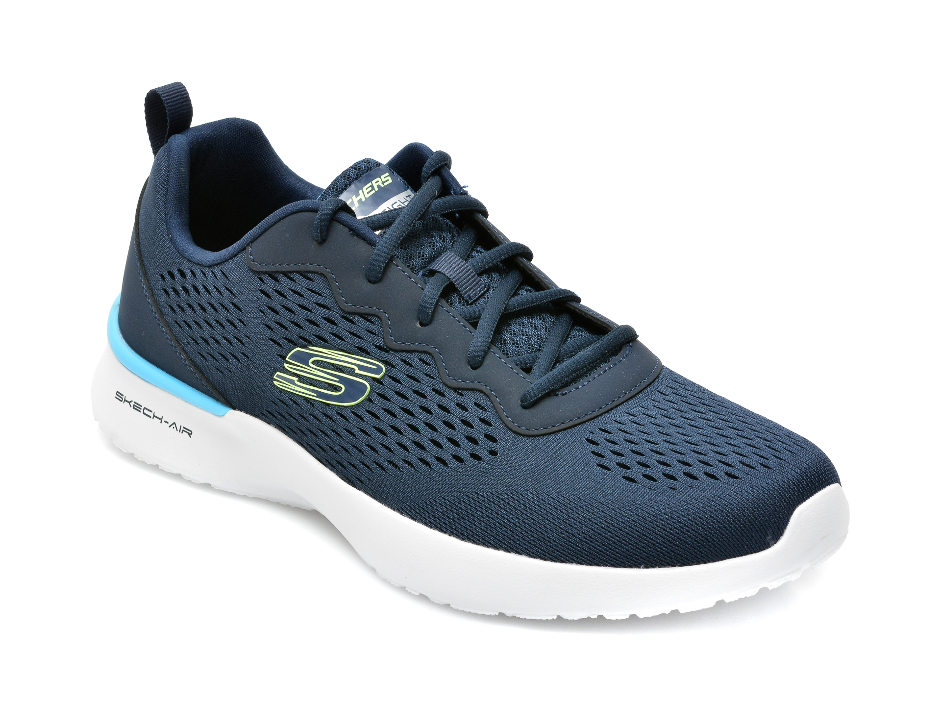 Pantofi sport SKECHERS bleumarin, SKECH-AIR DYNAMIGHT, din material textil Skechers imagine 2022 13clothing.ro