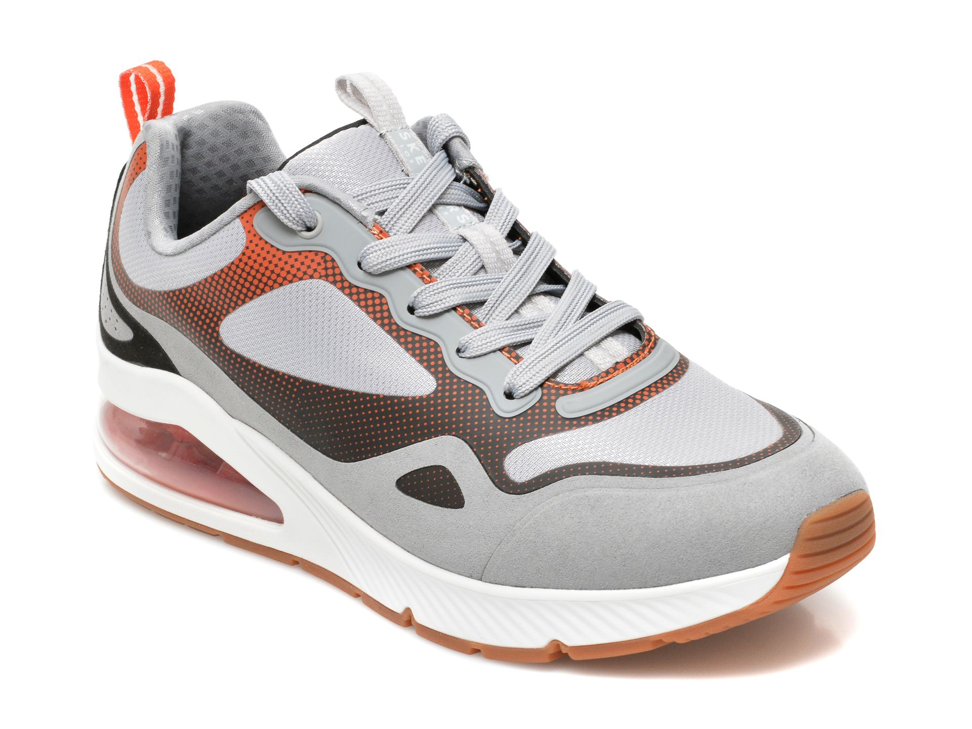 Pantofi Sport Skechers Gri, Uno 2, Din Material Textil Si Piele Ecologica