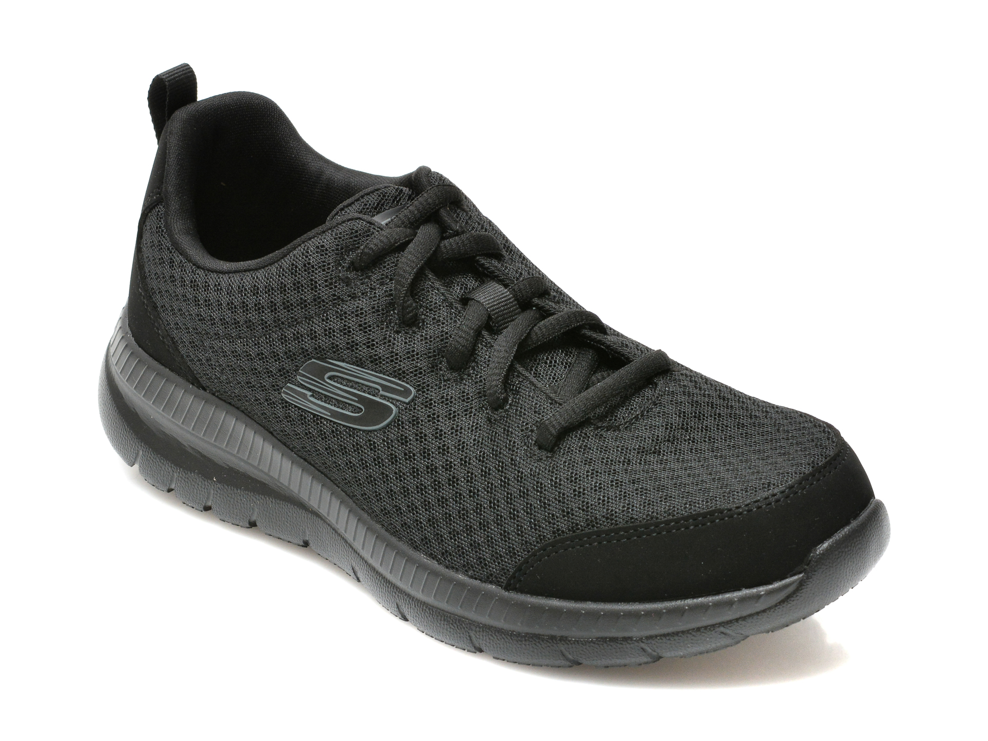 Pantofi sport SKECHERS negri, BOUNTIFUL, din material textil