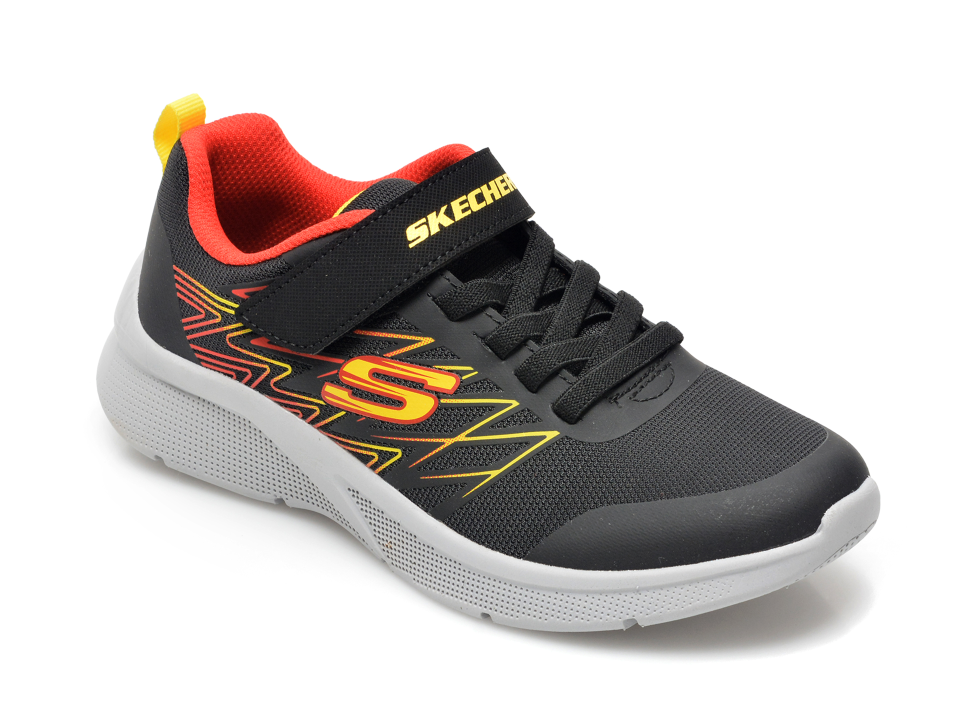 Pantofi sport SKECHERS negri, MICROSPEC, din material textil salamandershop.ro imagine 2022 13clothing.ro