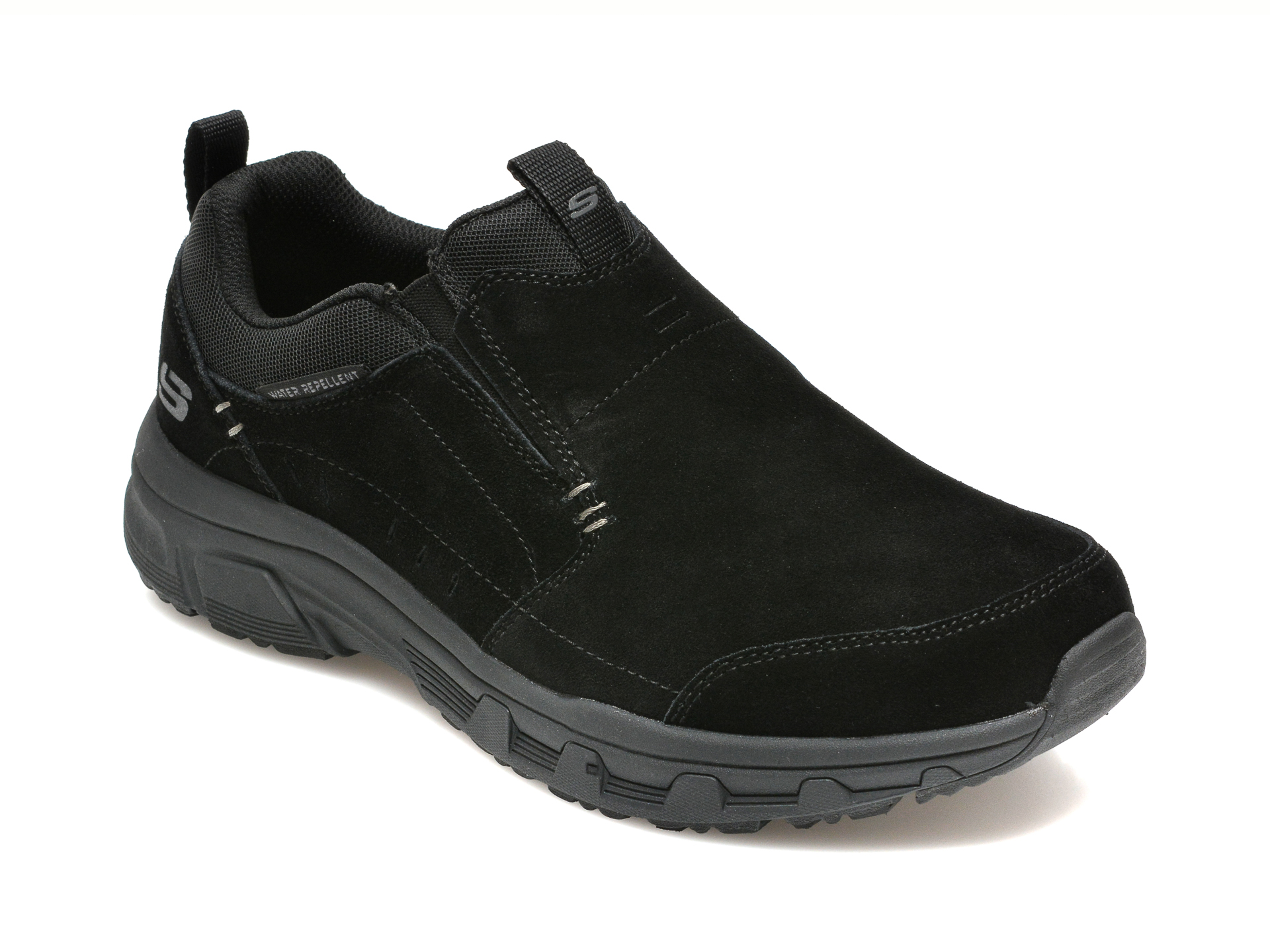 Pantofi sport SKECHERS negri, OAK CANYON, din piele intoarsa Skechers imagine 2022 13clothing.ro