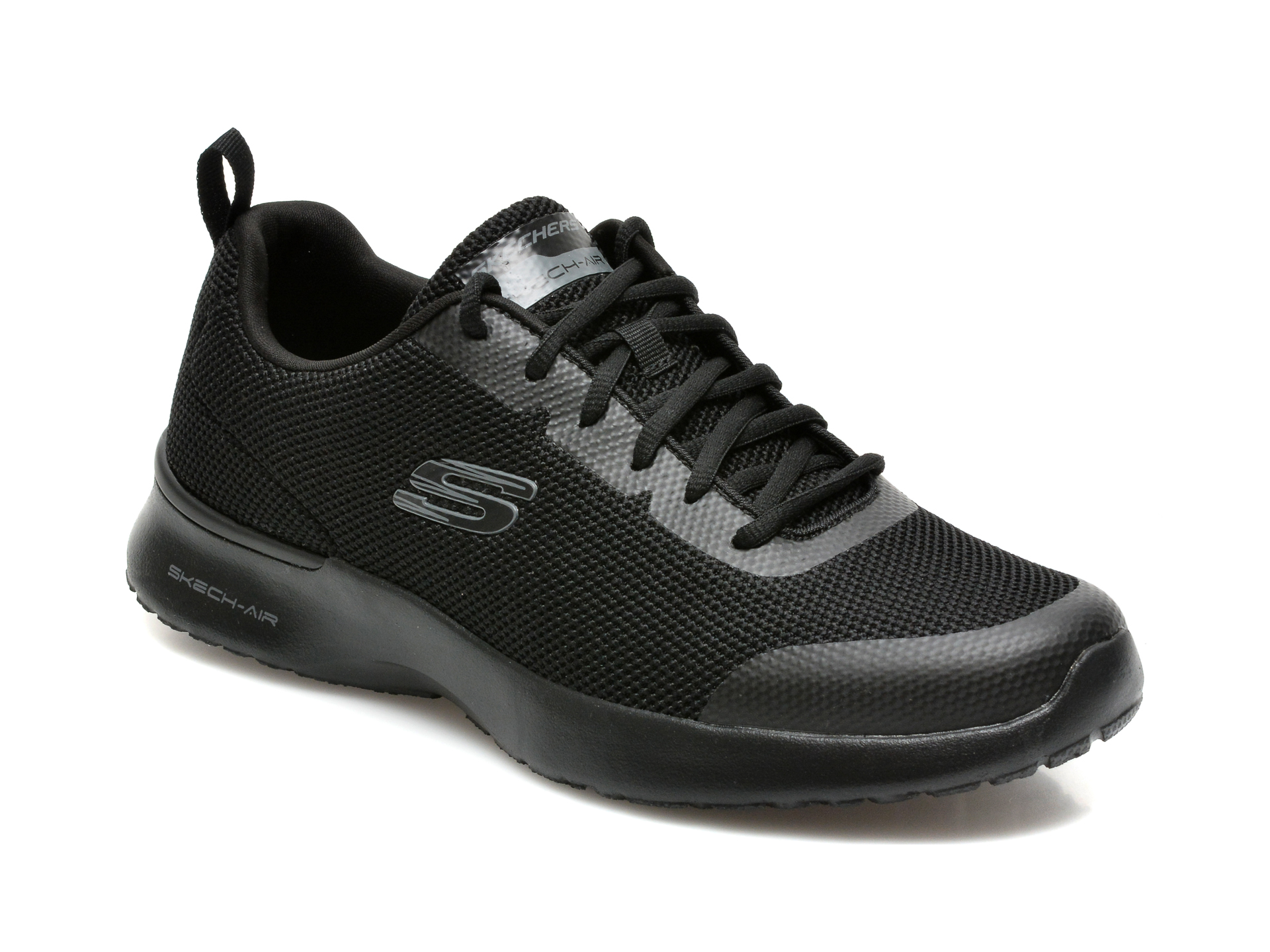 Pantofi sport SKECHERS negri, SKECH-AIR DYNAMIGHT, din material textil salamandershop.ro imagine reduceri