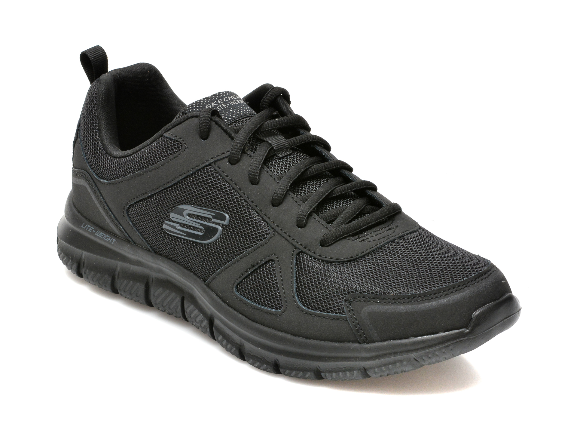 Pantofi sport SKECHERS negri, TRACK, din material textil