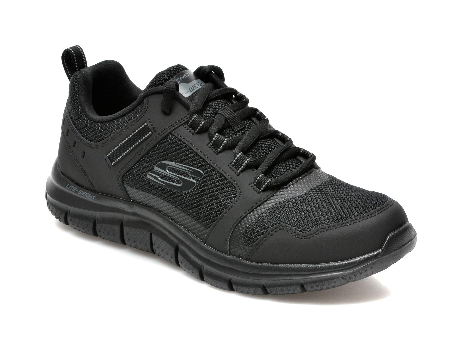 Pantofi sport SKECHERS negri, Track Knockhill, din material textil