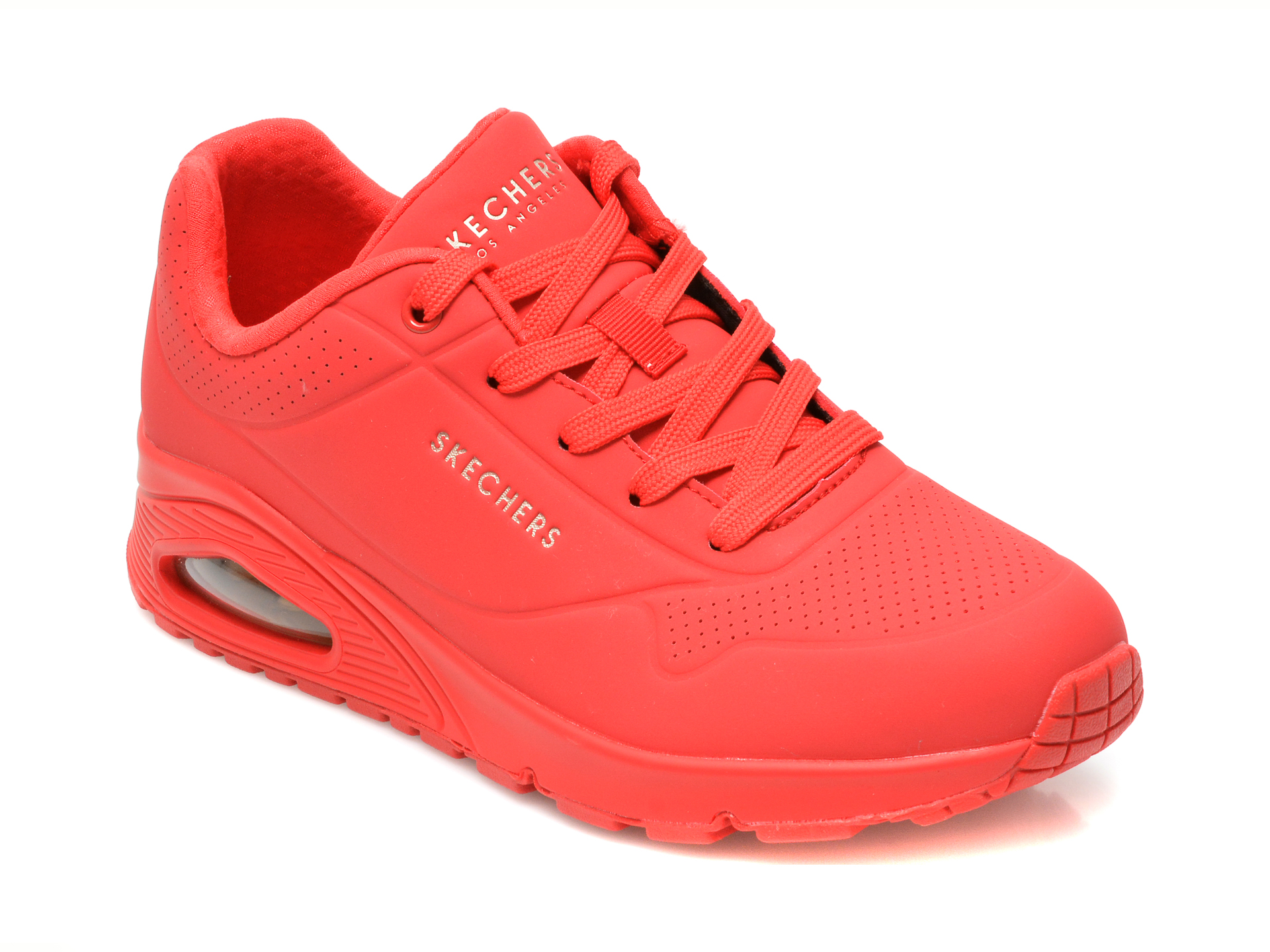 Pantofi sport SKECHERS rosii, UNO, din piele ecologica salamandershop.ro imagine 2022 13clothing.ro